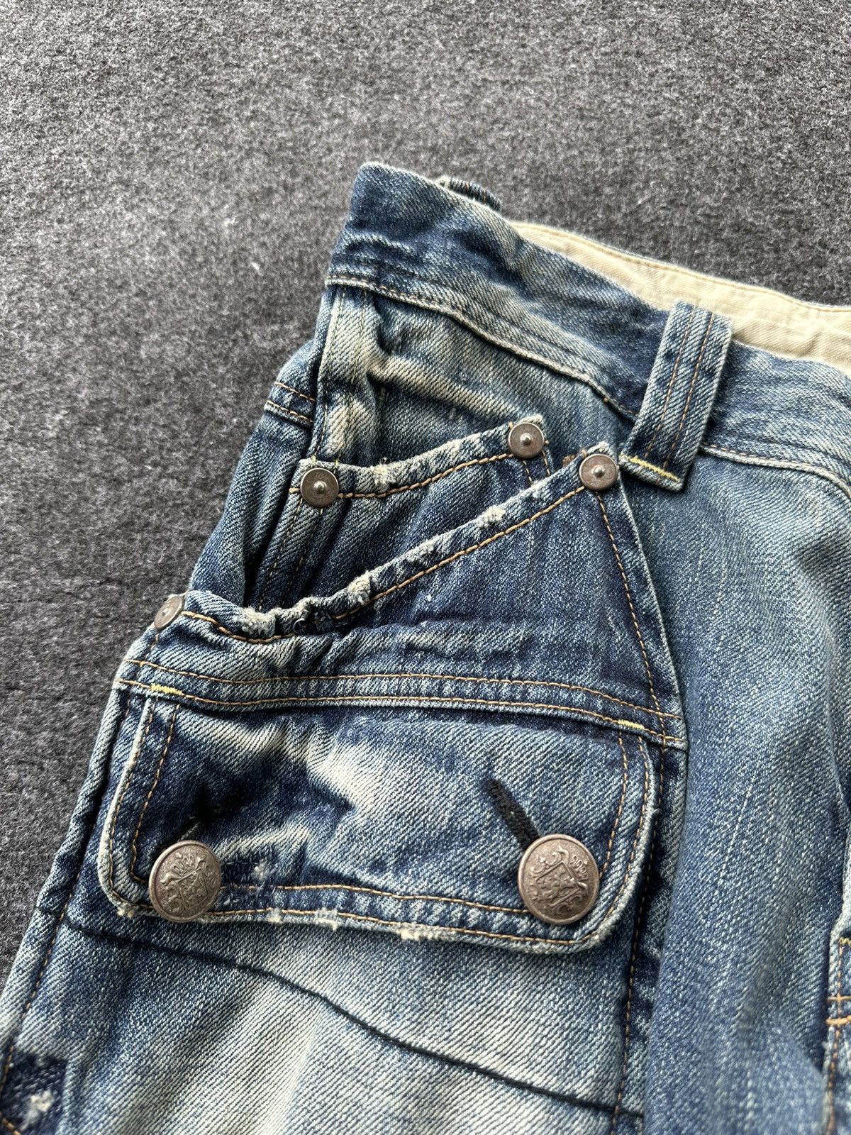 PPFM Vintage Bartack Bondage Distressed Denim W30 D215 Size US 30 / EU 46 - 11 Thumbnail
