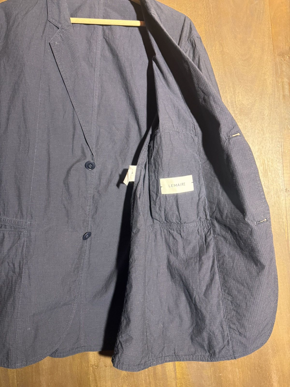 Lemaire lemaire short sleeves blazer jacket in navy cotton 48 Size US M / EU 48-50 / 2 - 5 Thumbnail