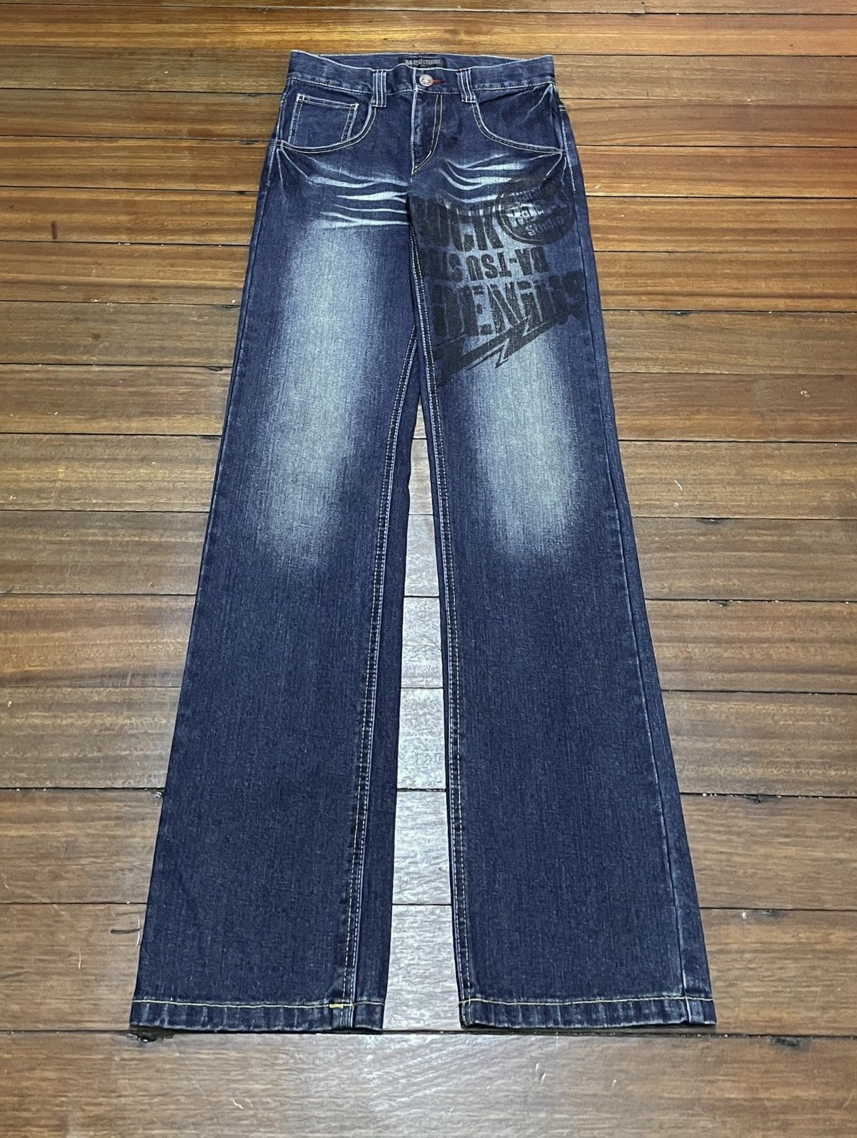 Rare Design Vintage Brand Bat-sub Studio Jeans 1990s