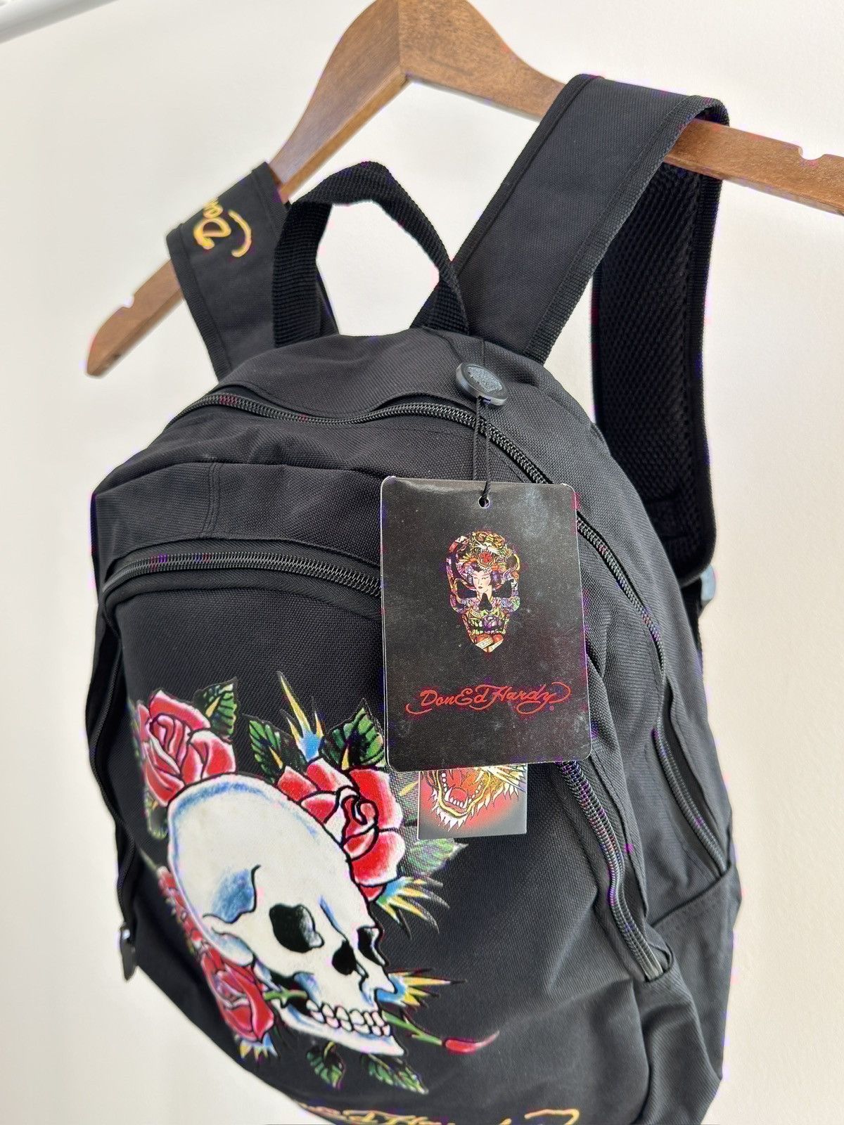 Ed Hardy Vintage Don Ed Hardy Y2K Big Logo Backpack balack Size ONE SIZE - 3 Thumbnail