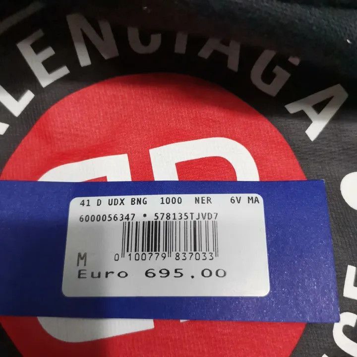 Balenciaga Balenciaga Black Logo Print Hooded Sweatshirt 0079-2507 Size M / US 6-8 / IT 42-44 - 5 Thumbnail