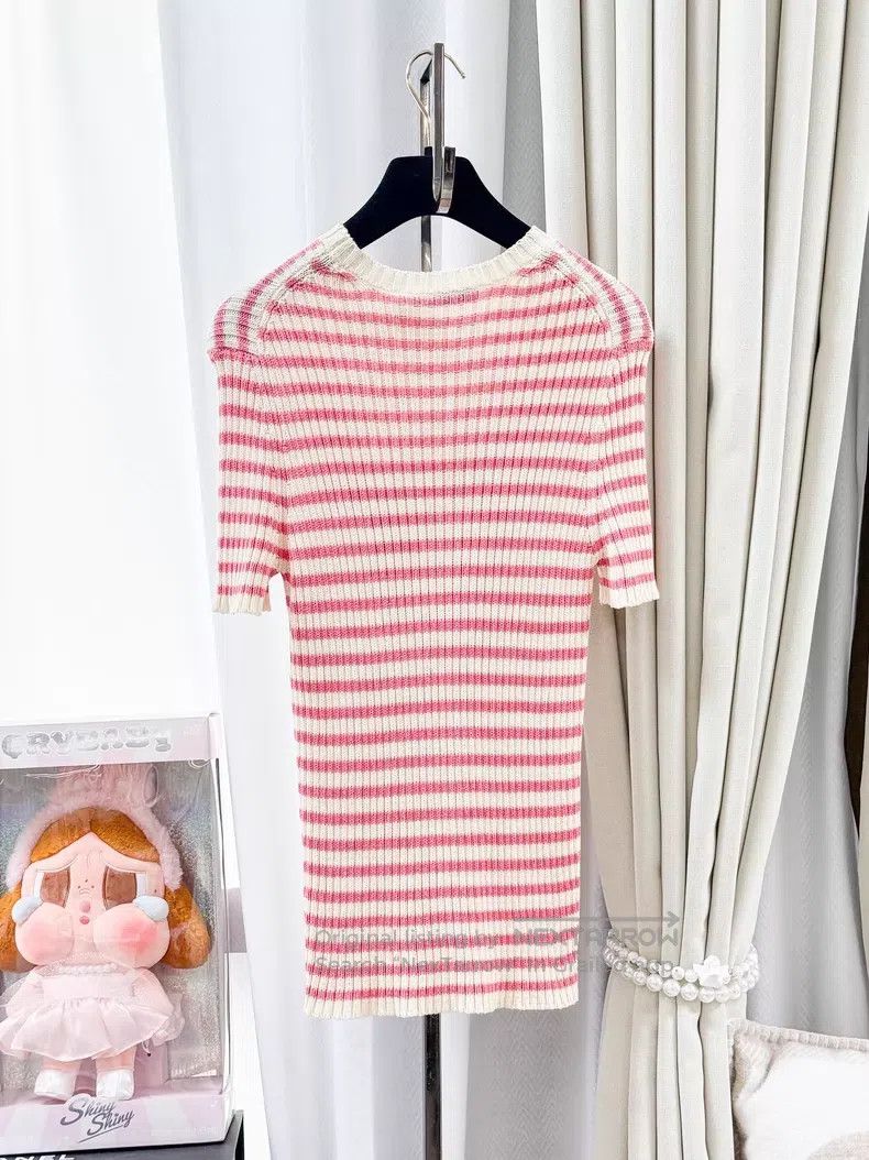 Dior Dior Striped knitted short sleeves Size XS / US 0-2 / IT 36-38 - 3 Thumbnail