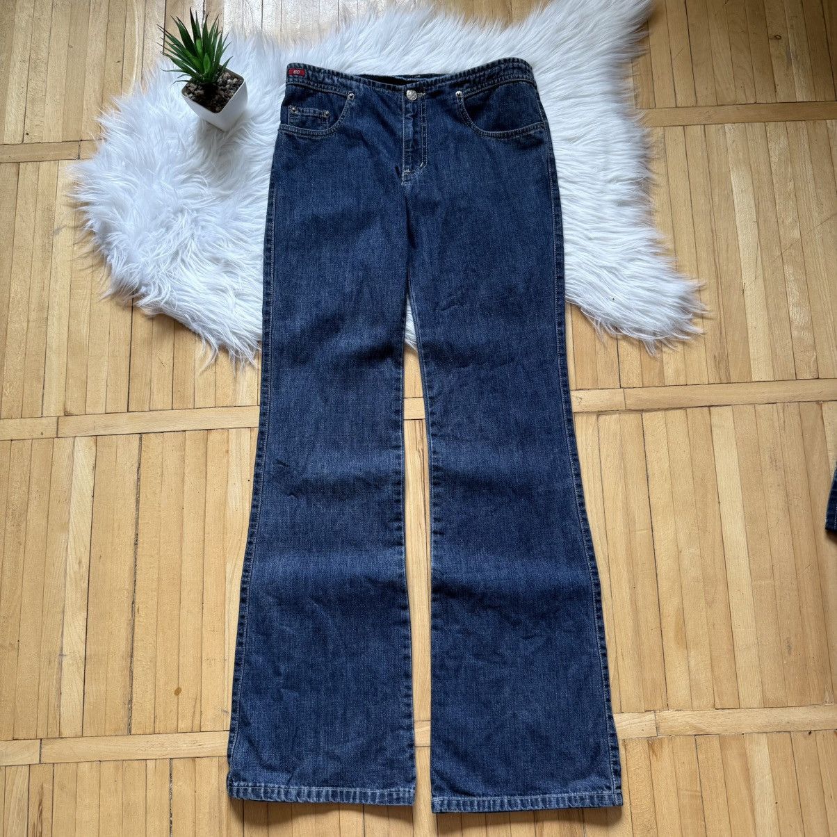 Miss Sixty 📌 Vintage Miss Sixty Flared Washed 00s Low Rice Jeans Size 31" - 1 Thumbnail