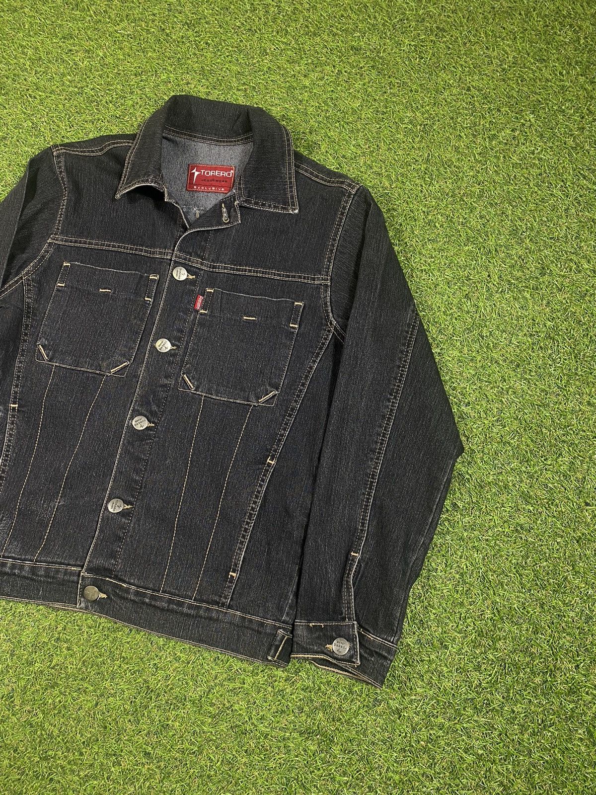 Japanese Brand Vintage 90s Japanese Jeans jacket denim streetwear style Size US S / EU 44-46 / 1 - 3 Thumbnail