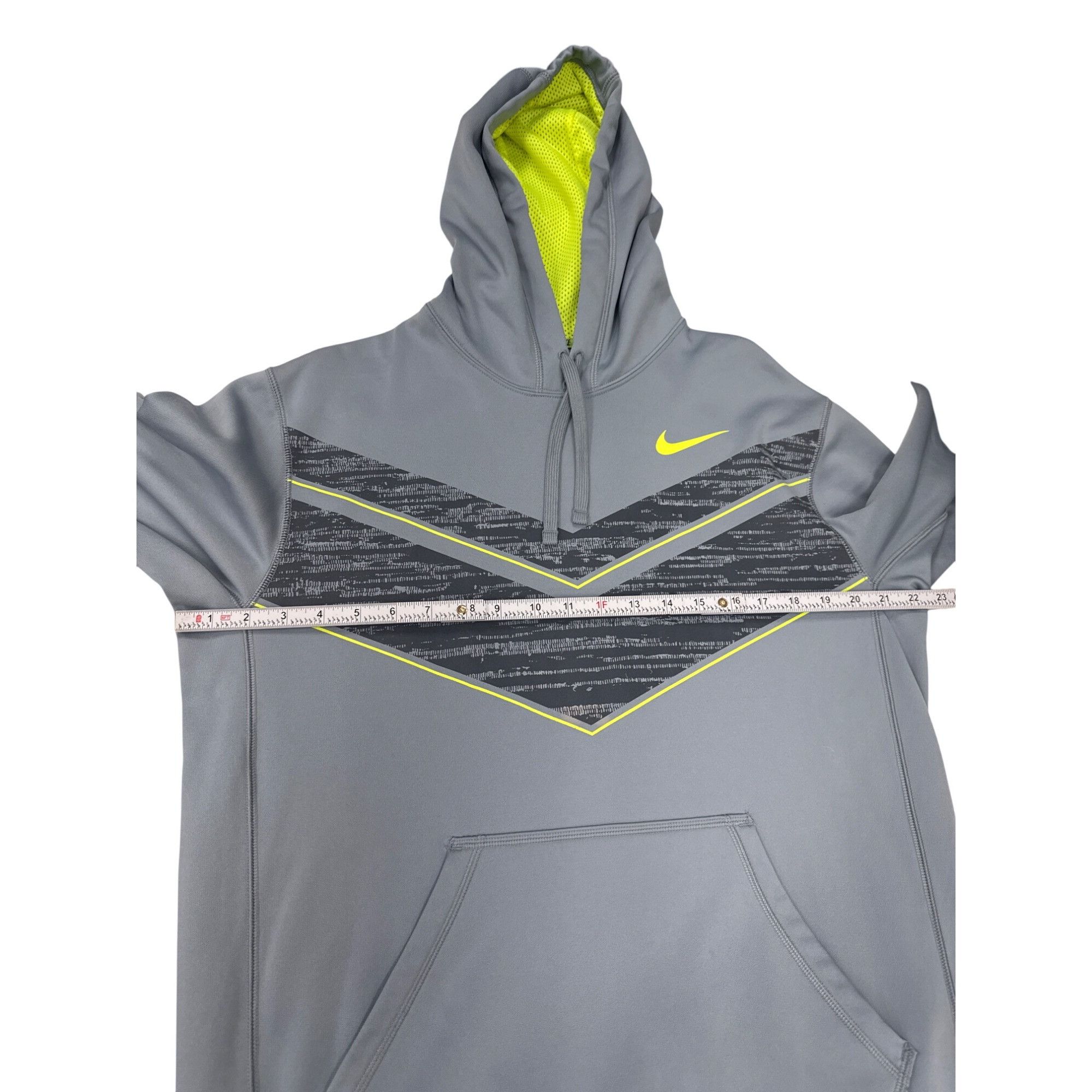 Nike Nike Therma-Fit Gray & Yellow Mens Hoodie Size M SKU 7221 Size US M / EU 48-50 / 2 - 8 Thumbnail