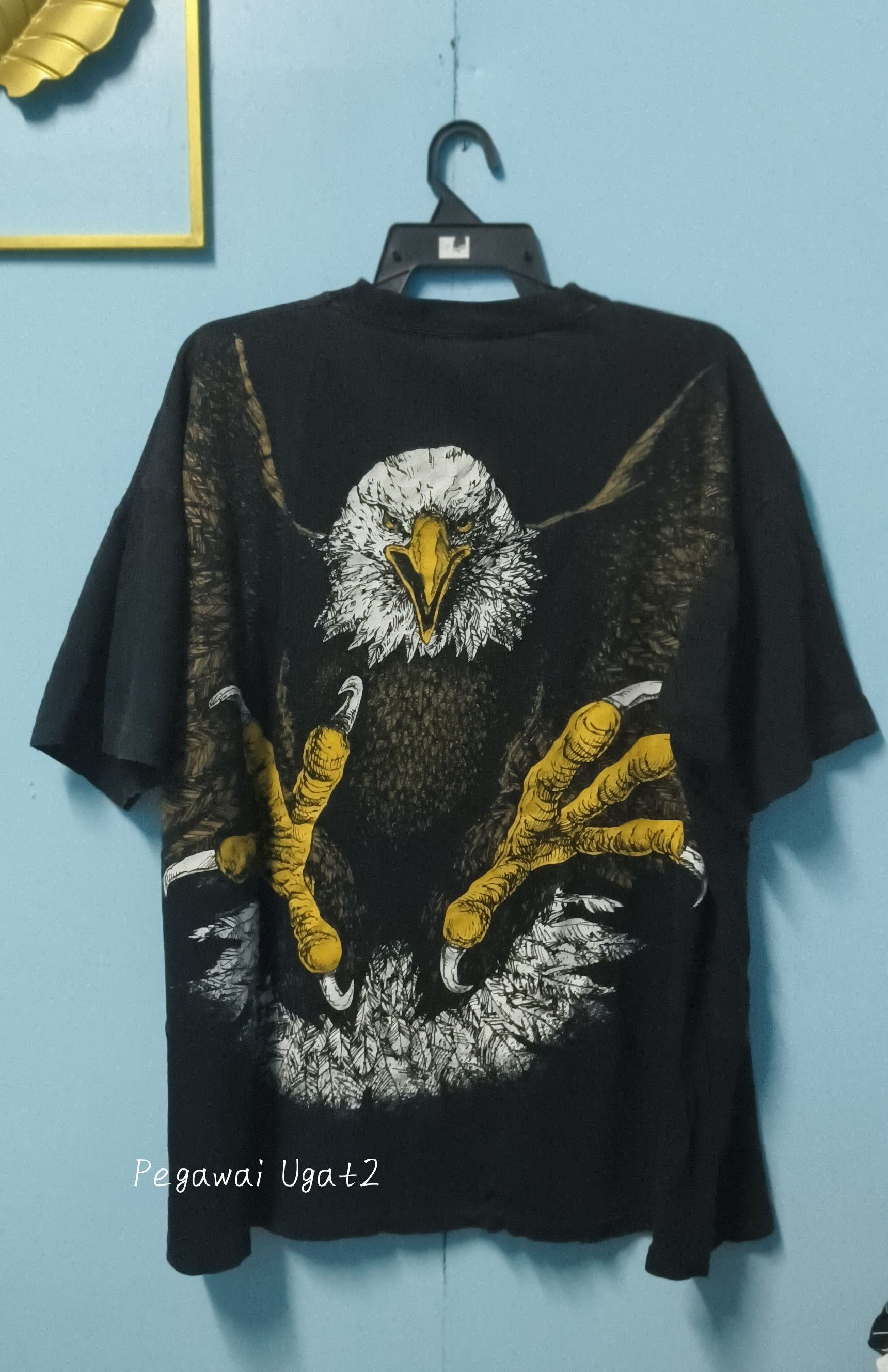 Japanese Brand Vtg 90s Overprint Eagles like Harley Davidson tees Size US XXL / EU 58 / 5 - 1 Thumbnail