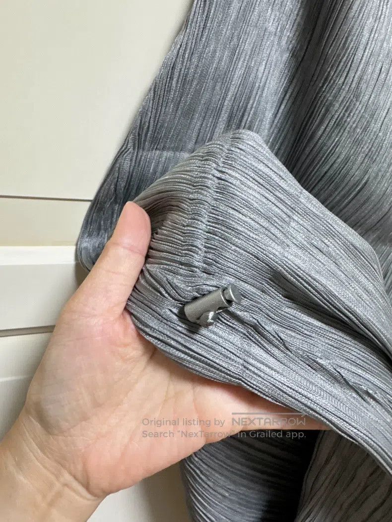 Issey Miyake Issey Miyake Gray Ruched Midi Skirt Size 26" / US 2 / IT 38 - 3 Thumbnail