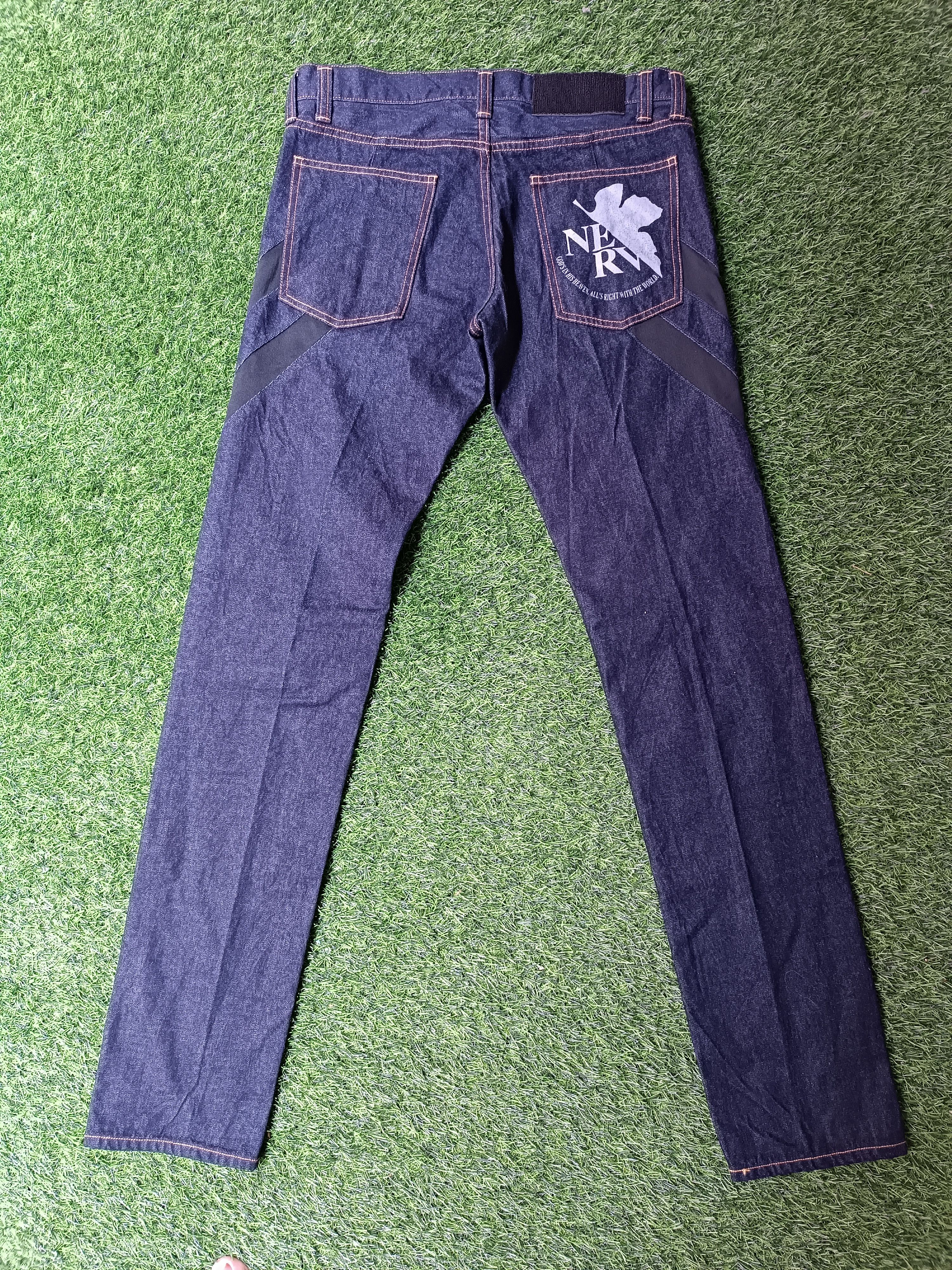 Japanese Brand 🇯🇵Extremely Rare Anime Cospa Evangelion Line Design Denim Size US 30 / EU 46 - 1 Thumbnail