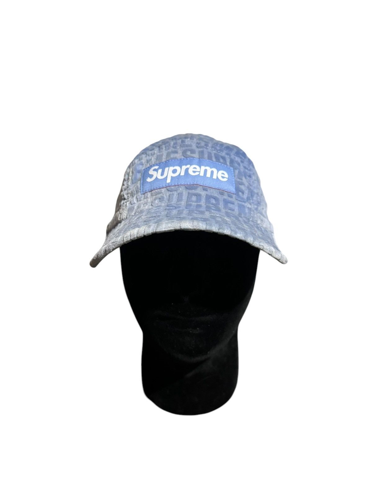 Supreme Supreme Velvet Pattern Camp Cap Light Blue OS Size ONE SIZE - 2 Thumbnail