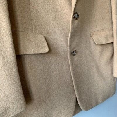 Turnbury Turnbury Sport Coat Mens Size 42R 100% Camel Hair Khaki Beig Size 42R - 6 Thumbnail