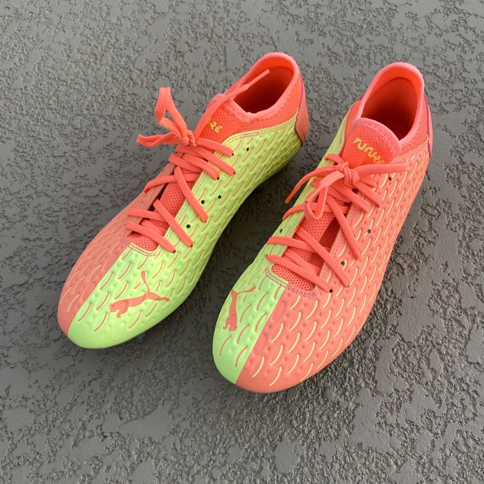 Puma Puma Future 5.4 OSG Netfit FG AG Peach Soccer Boots Mens SZ 10.5 Boots Peach Red Nrgy Fizzy Yellow Mens Shoes Size US 8 / EU 41 - 2 Thumbnail