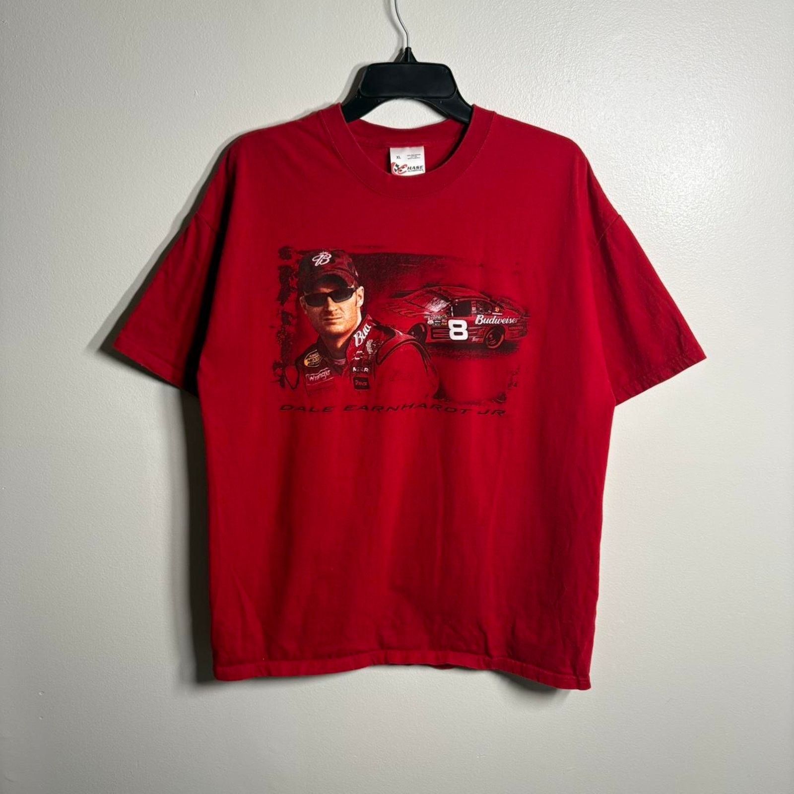 Chase Authentics Vintage chase authentic dale earnhardt Jr NASCAR red T-shirt Size US XL / EU 56 / 4 - 3 Thumbnail