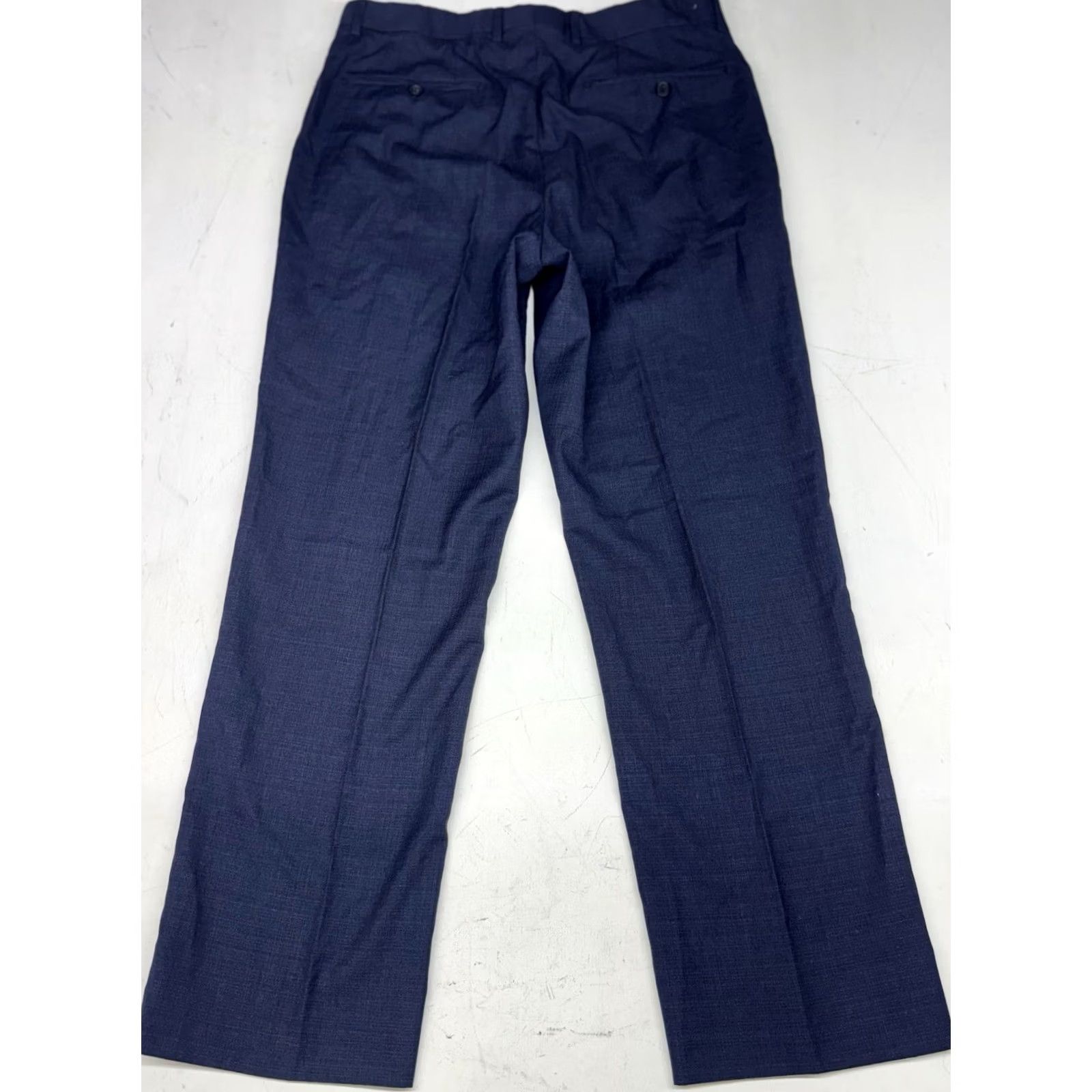 Vintage Santorelli Romeo Pants Mens Blue 34x29.5 100% Wool Flat Front Italy Trousers Size US 34 / EU 50 - 8 Thumbnail
