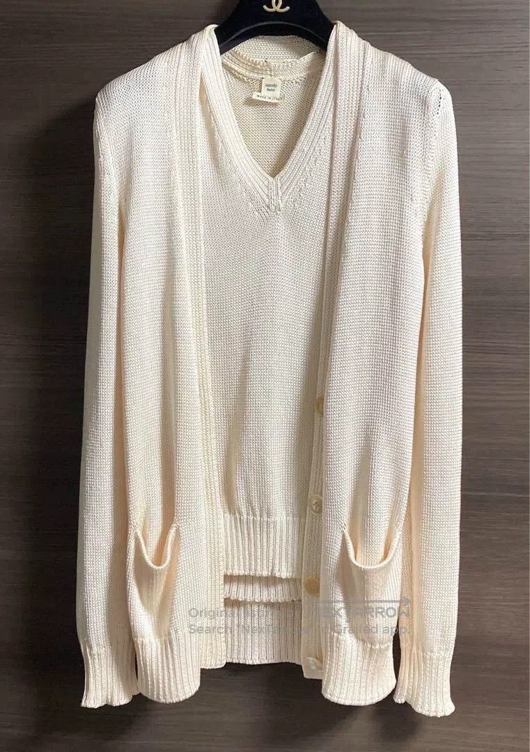 Hermes Hermes Knitted beige suit Size XS / US 0-2 / IT 36-38 - 1 Thumbnail