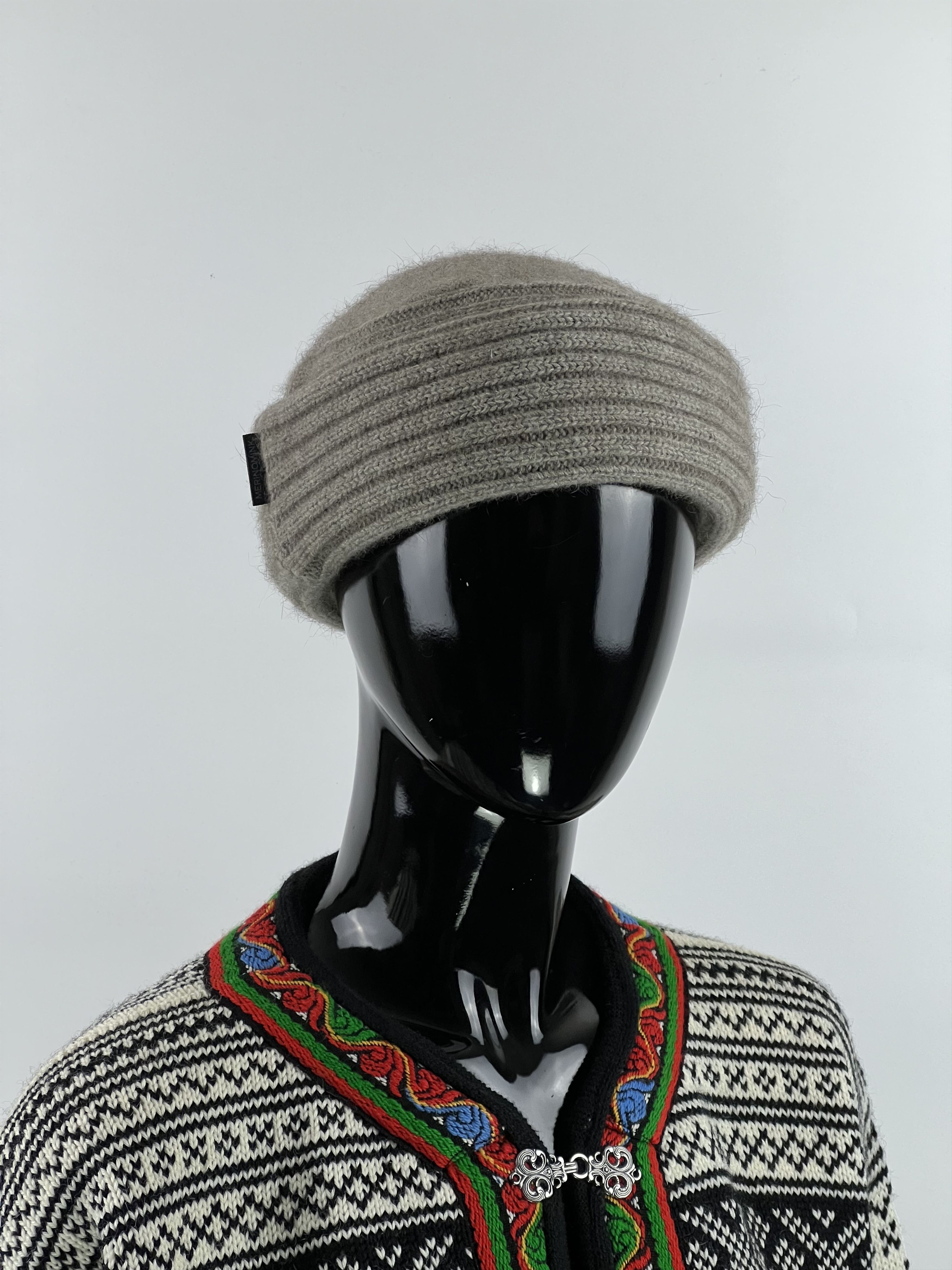 Designer Merinomink Women’s Gray Merino Wool Beanie Hat One Size Size ONE SIZE - 1 Thumbnail