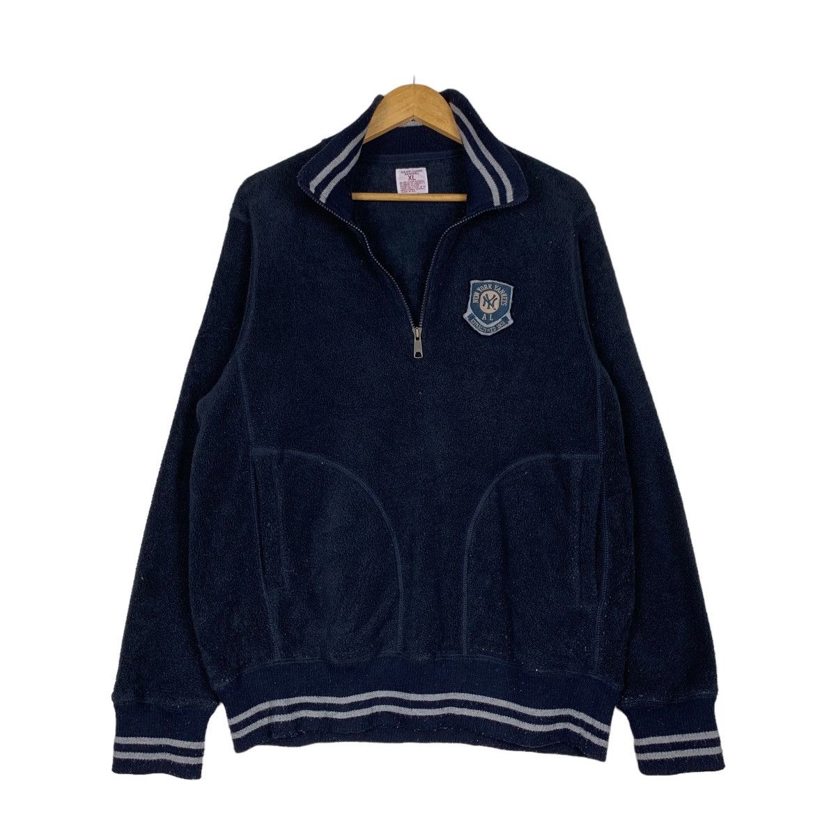 MLB MLB New York Yankees Half Zip Fleece Sweatshirt #0980-C43 Size US XL / EU 56 / 4 - 7 Thumbnail