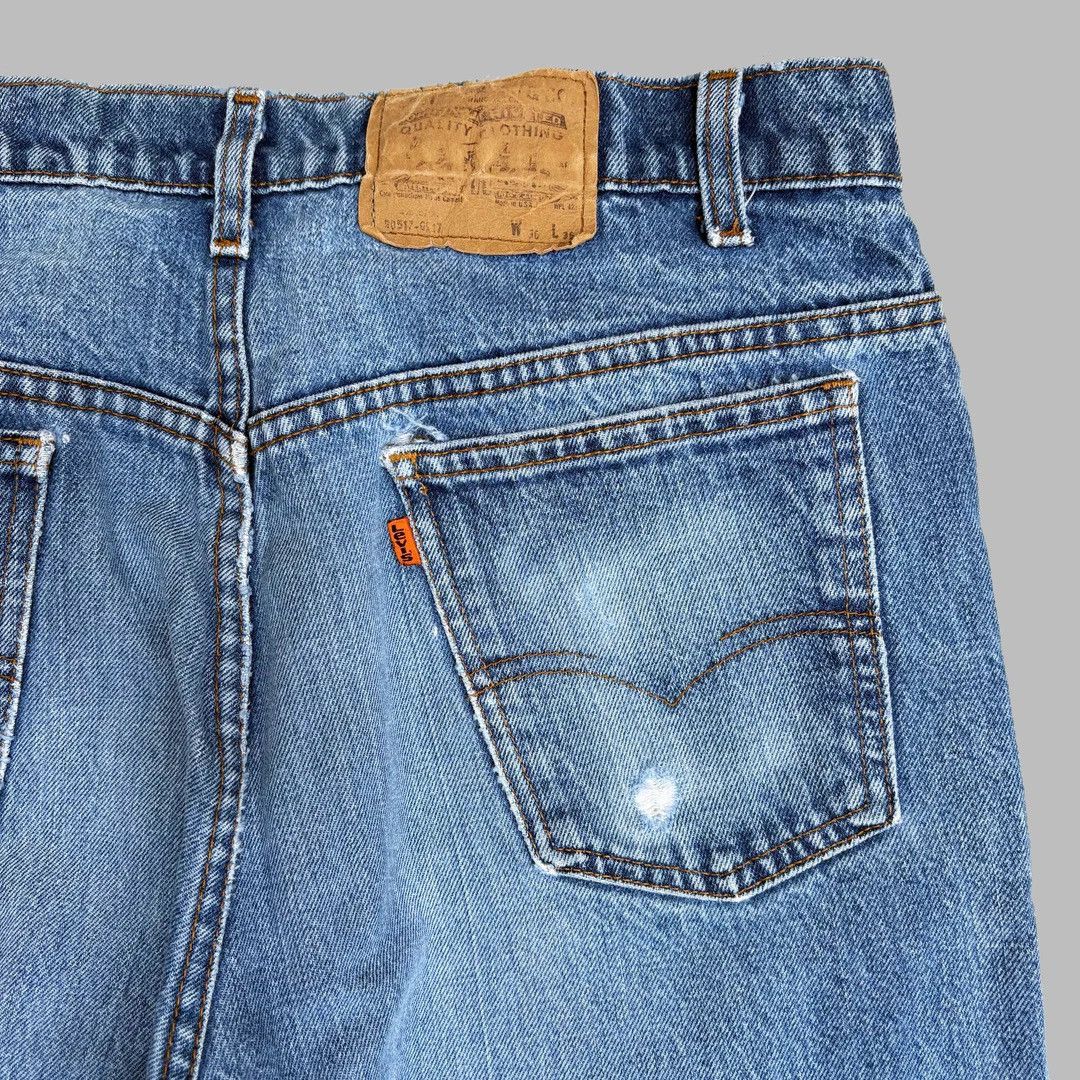 Levi's × Vintage Levi’s 517 1980 80s Vintage W34 Orange Tab Blue Denim Jeans Size US 34 / EU 50 - 3 Thumbnail