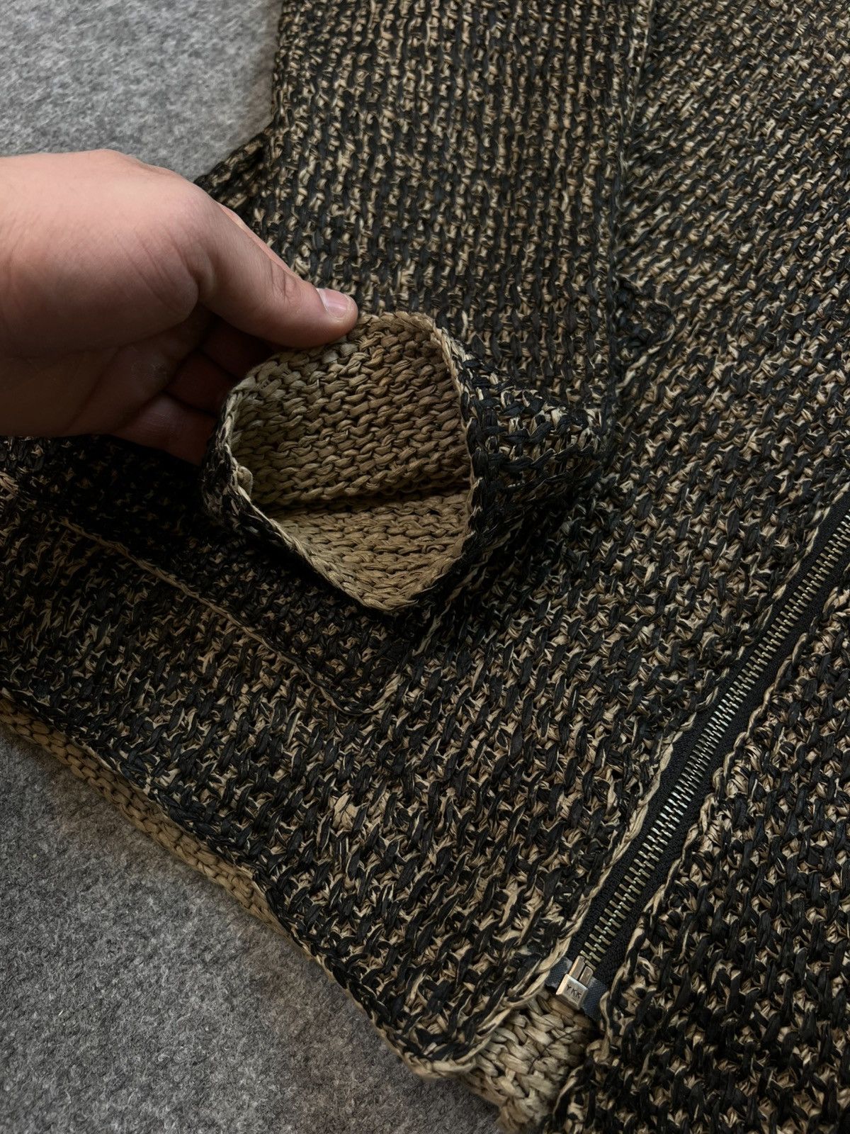 Issey Miyake VINTAGE ARCHIVE ISSEY MIYAKE JAPAN PAPER KNIT HAND MADE SWEA Size US XL / EU 56 / 4 - 3 Thumbnail