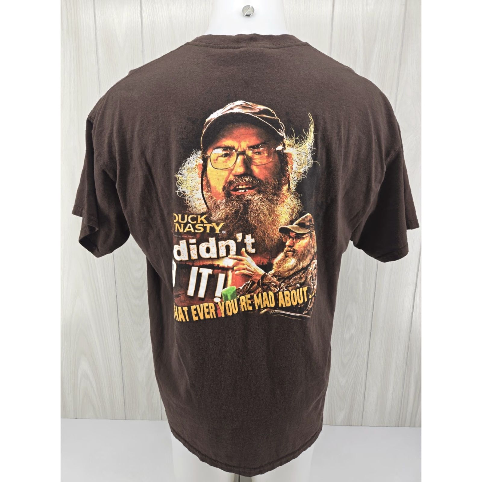 Vintage Duck Dynasty T-Shirt Uncle Si "I didn't do it" Graphic Mens XL Brown Shirt Size US XL / EU 56 / 4 - 2 Thumbnail