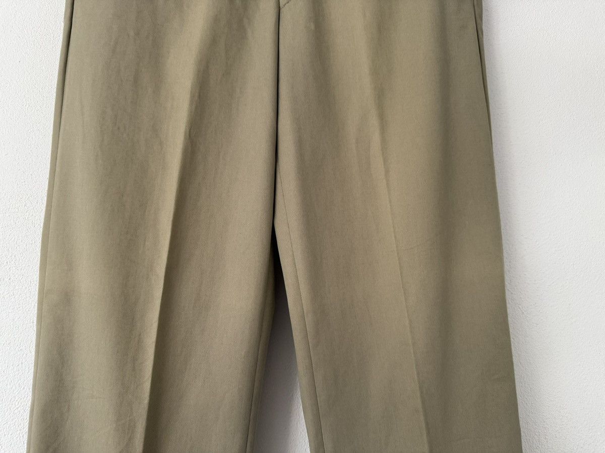 Hermes Hermès Beige Cotton Trousers with Leather Side Zip Detail Size US 33 - 4 Thumbnail