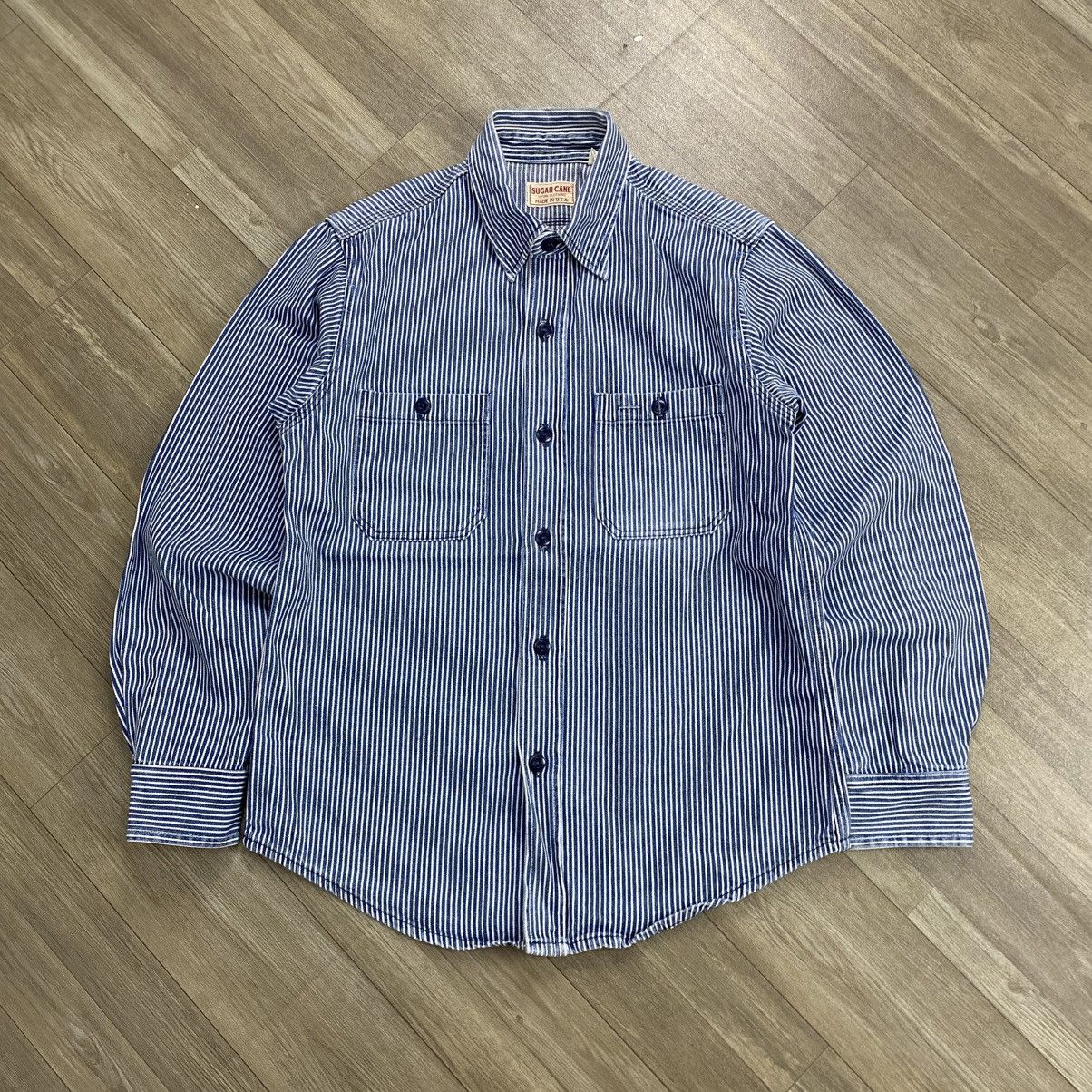 Vintage Sugar Cane Hickory Chambray Shirt Japanese Denim