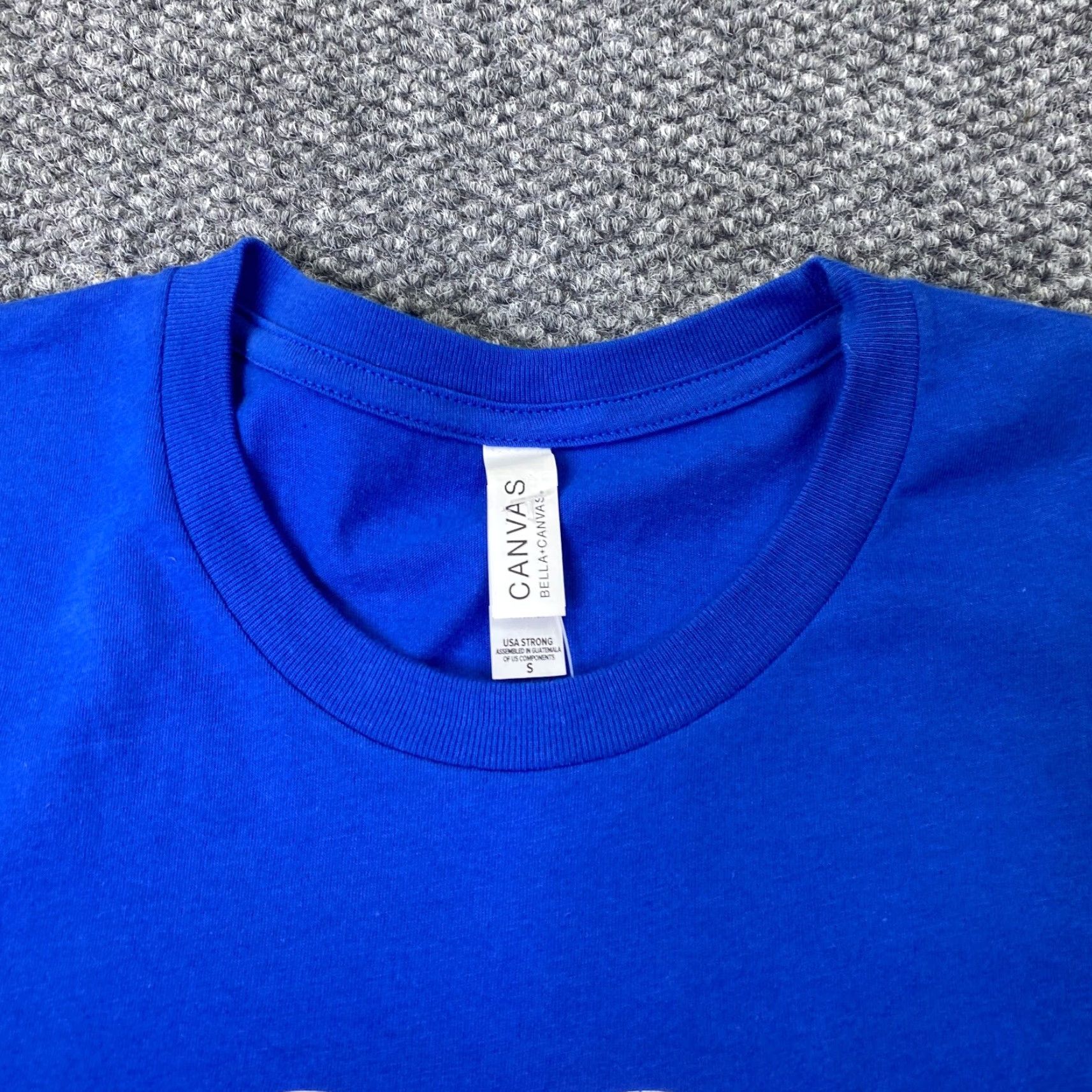 Vintage Peace Symbol Womens Shirt Small Blue Bella + Canvas USA Patriotic Shirt Womens SS Crew Neck Short Sleeve T-Shirt Blue Size S / US 4 / IT 40 - 3 Thumbnail