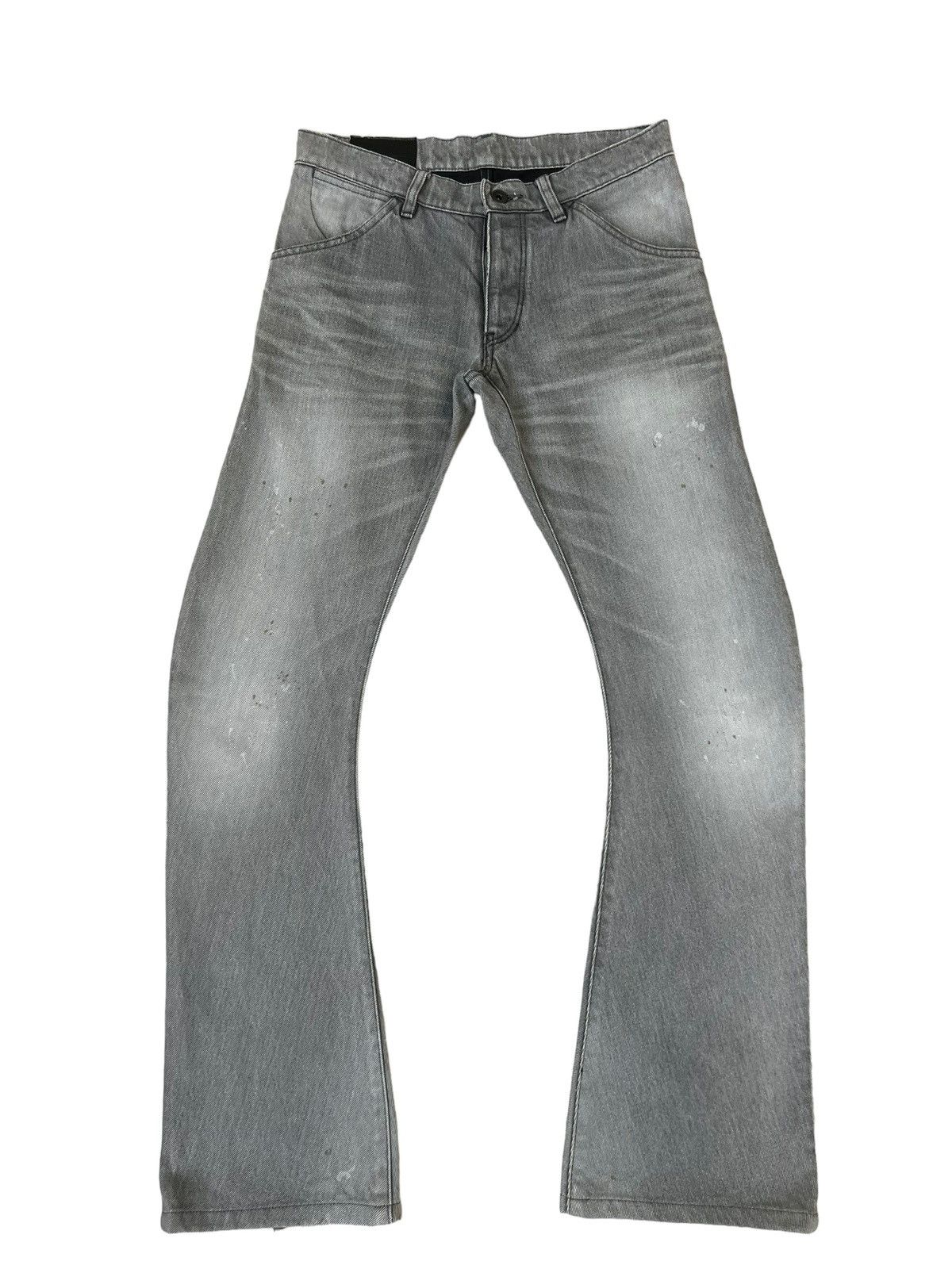 image of Vintage Attachment Japan Grey Denim Painter Flare Jeans, Men's (Size 30)