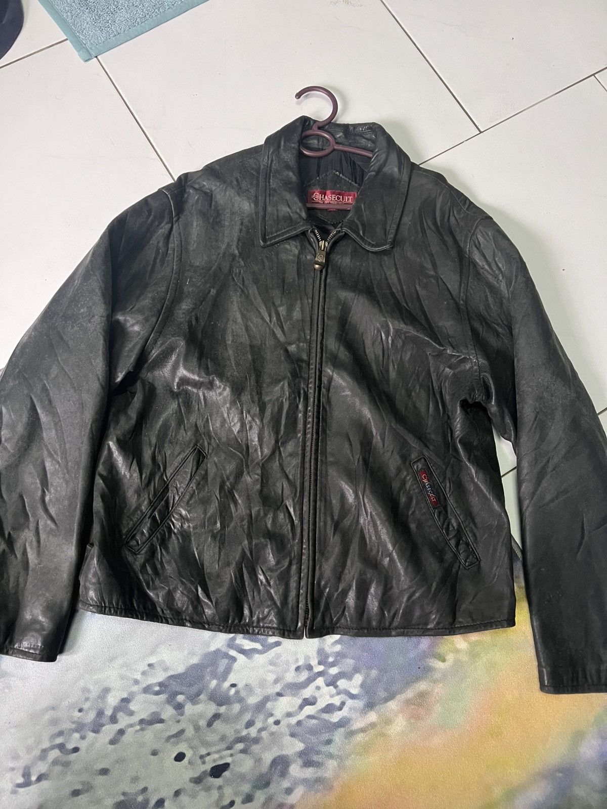 Leather vintage leather jacket zipped Size US S / EU 44-46 / 1 - 1 Thumbnail