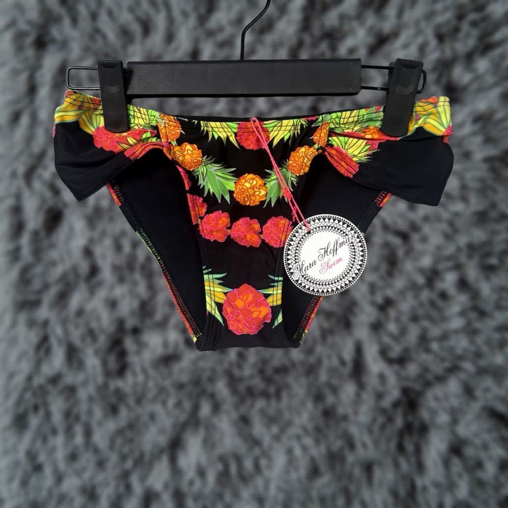 Mara Hoffman Mara Hoffman Bikini Bottom XS Pineapple Botanical Dopamine Indie Whimsigoth Swim Womens Bottom Multicolor Floral Pattern Size 26" / US 2 / IT 38 - 1 Thumbnail