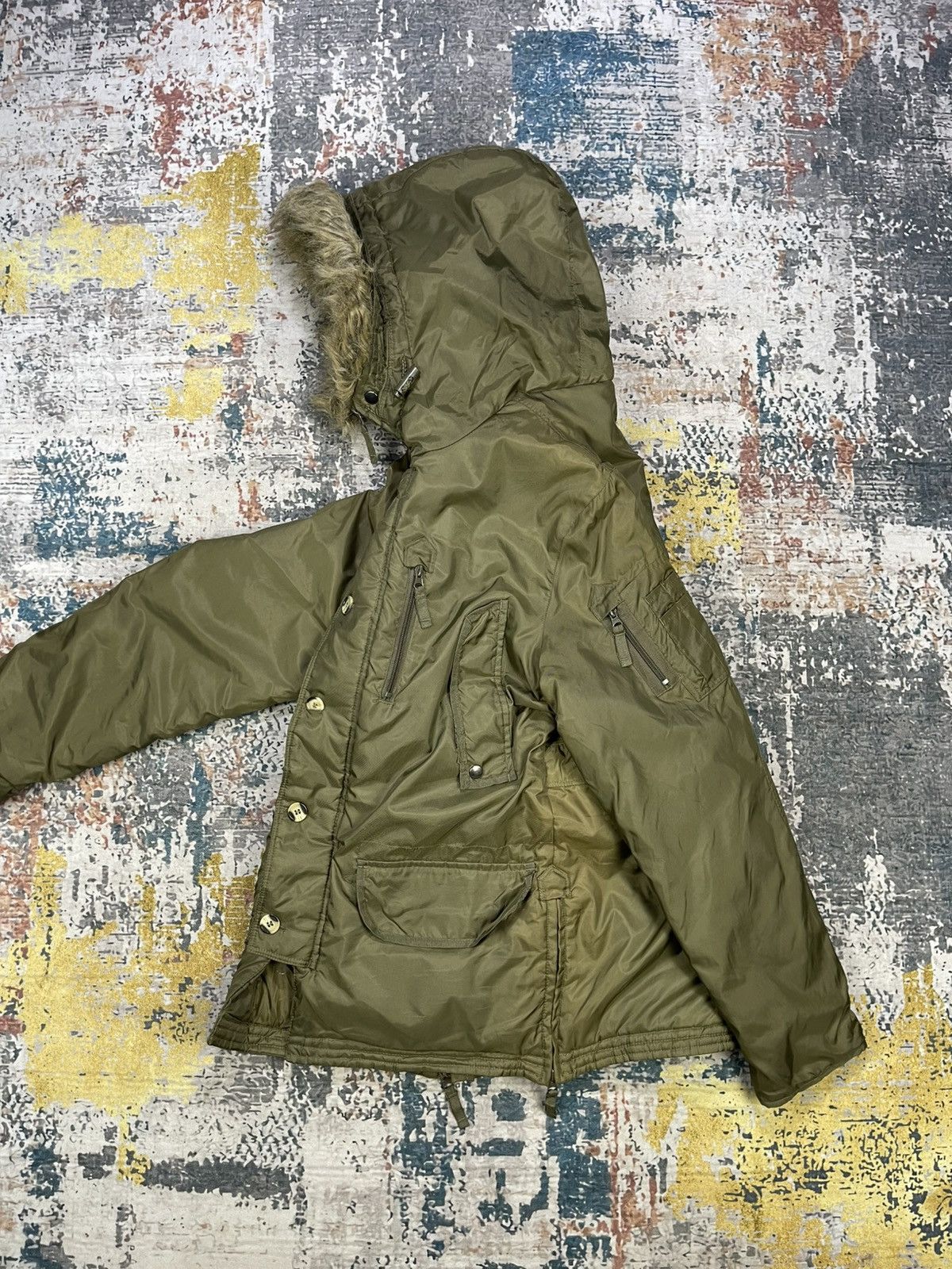 George George Military Type N3-B Nylon Fur Snorkel Parka Size US M / EU 48-50 / 2 - 1 Thumbnail