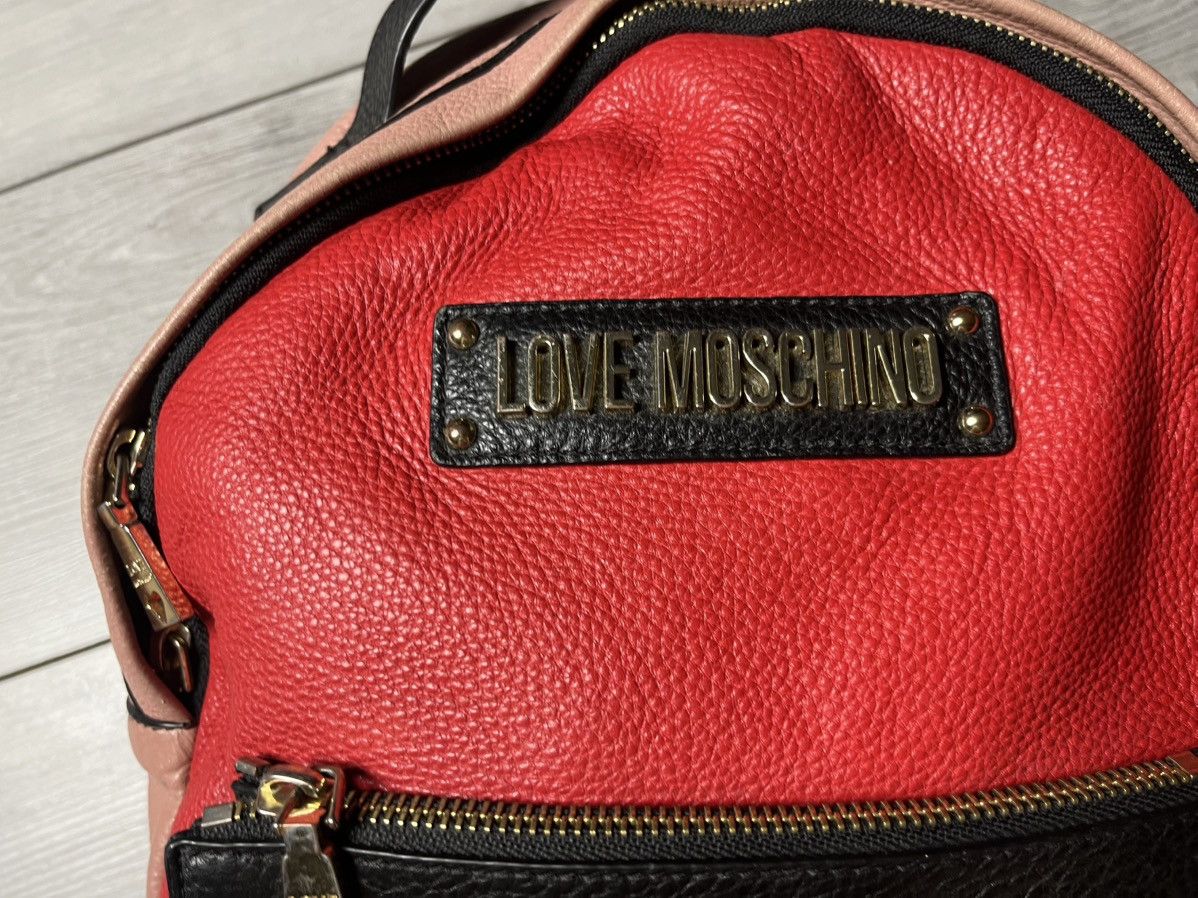 Love Moschino Love Moschino Backpack Genuine Leather RARE Black/Red Size ONE SIZE - 2 Thumbnail