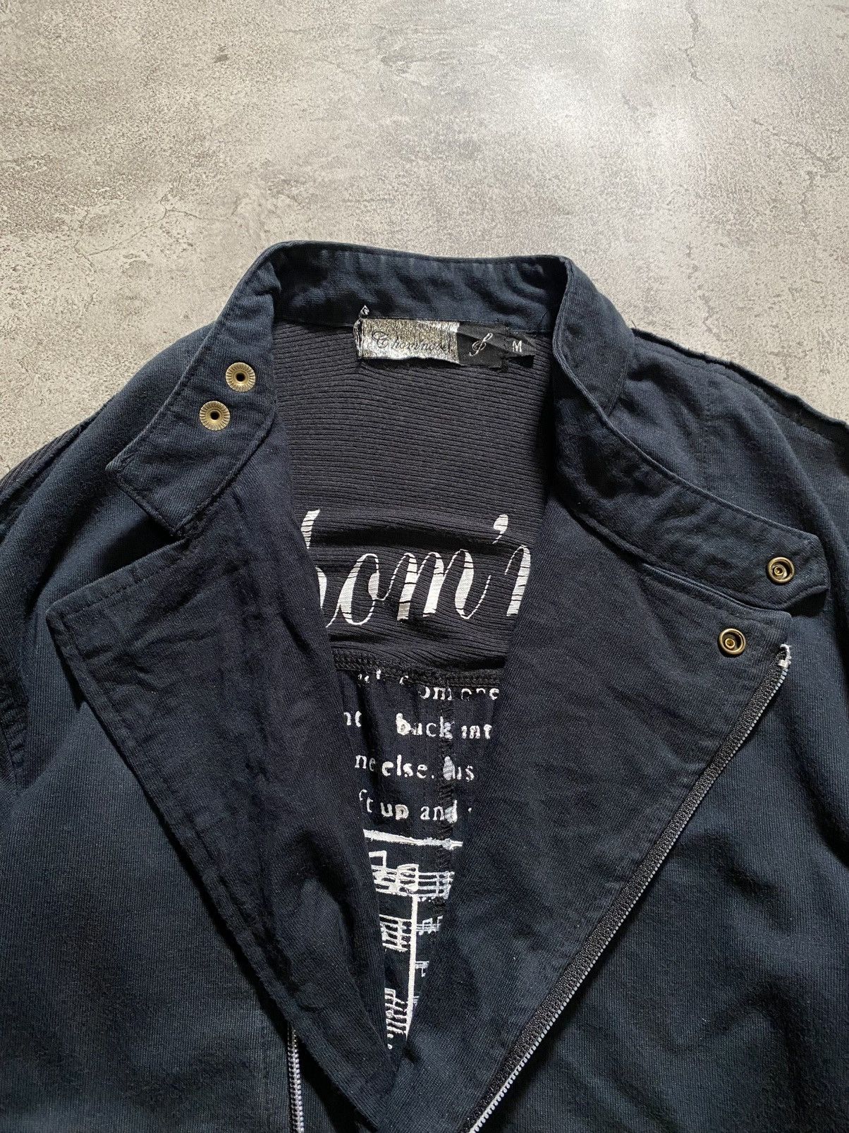 Vintage Chom'nose 2000s Asymmetric Hybrid zip moto jacker Size US M / EU 48-50 / 2 - 5 Thumbnail