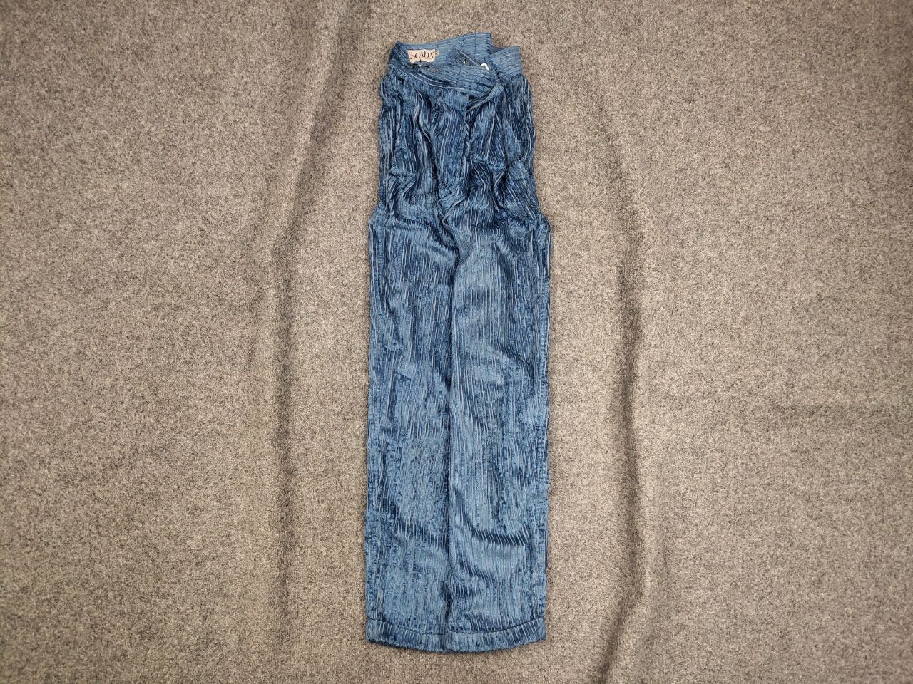 Escada Vintage Escada By Margaretha Ley Corduroy Velour Blue Pants Size 27" / US 4 / IT 40 - 1 Thumbnail