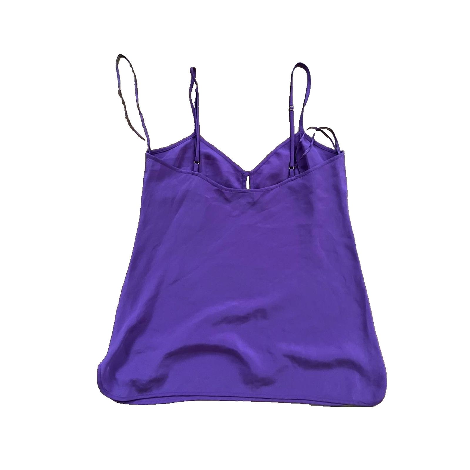 Trina Turk Trina Turk Purple Silk Tank Top Camisol Basic Cami M A001953 Size M / US 6-8 / IT 42-44 - 4 Thumbnail