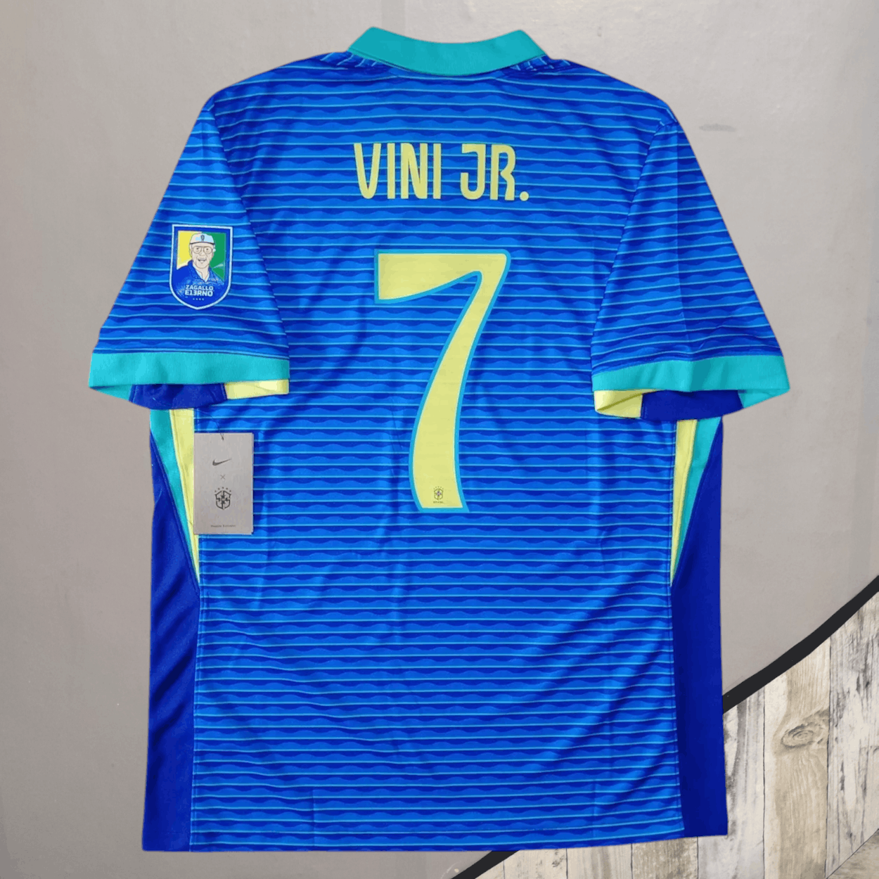 Nike Nike x Brazil 2024 Mario Zagallo #7 Vini Jr. Away Jersey Size US XL / EU 56 / 4 - 9 Thumbnail