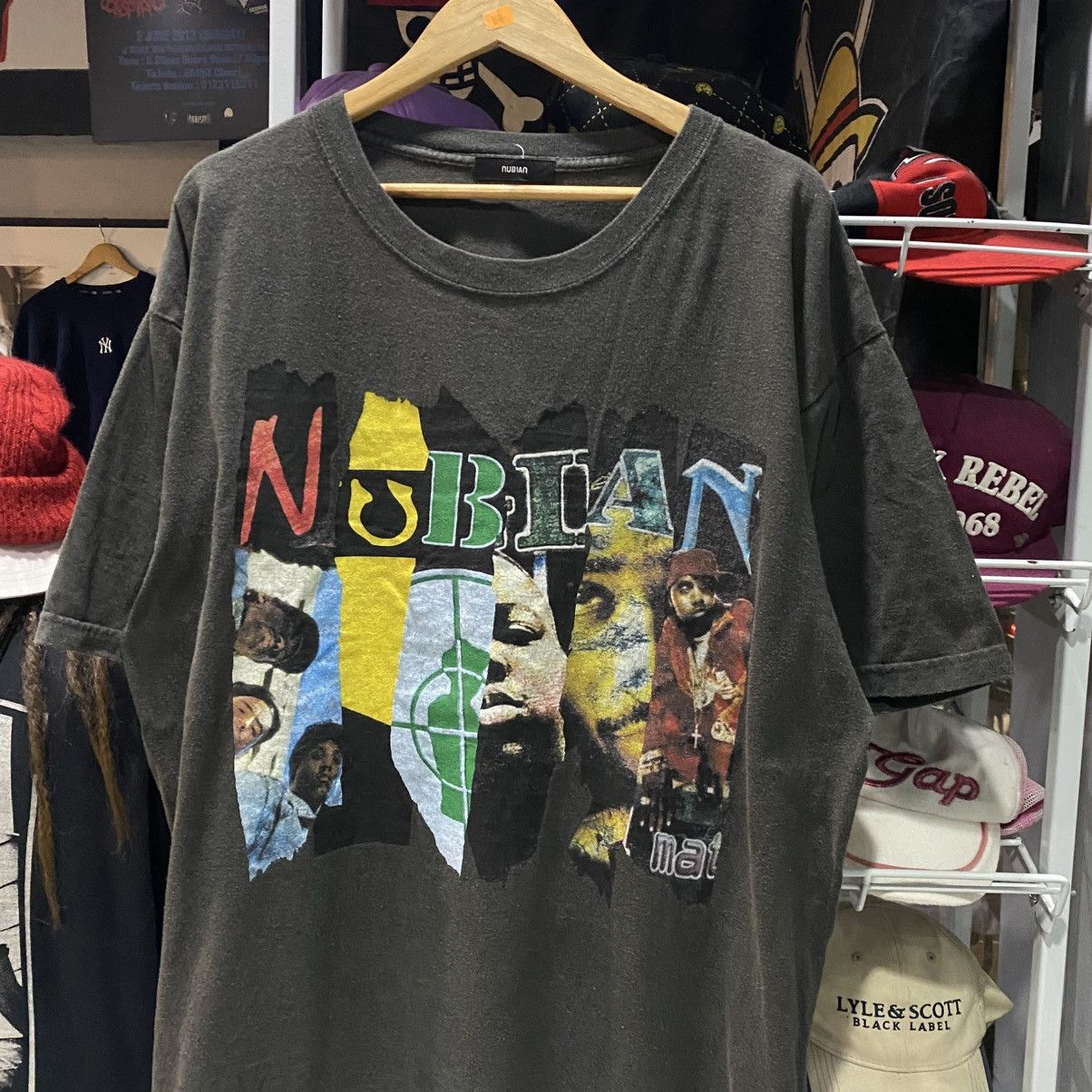 NUBIAN Nubian (N)WO W(U)TANG PU(B)LIC ENEMY B(I)G TUP(A)C (N)AS RAP Size US XL / EU 56 / 4 - 3 Thumbnail