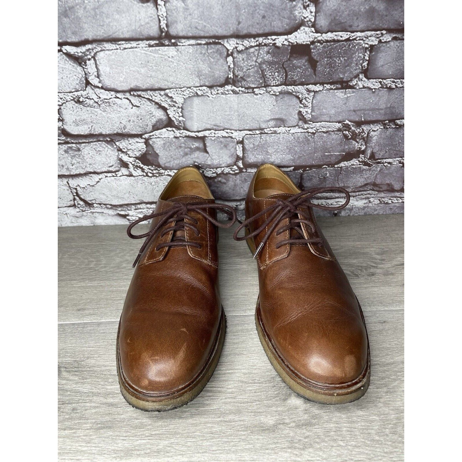 Clarks Clarks Brown Leather Oxfords Lace Up Gum Soles Shoes Men Sz Size US 9.5 / EU 42-43 - 24 Thumbnail