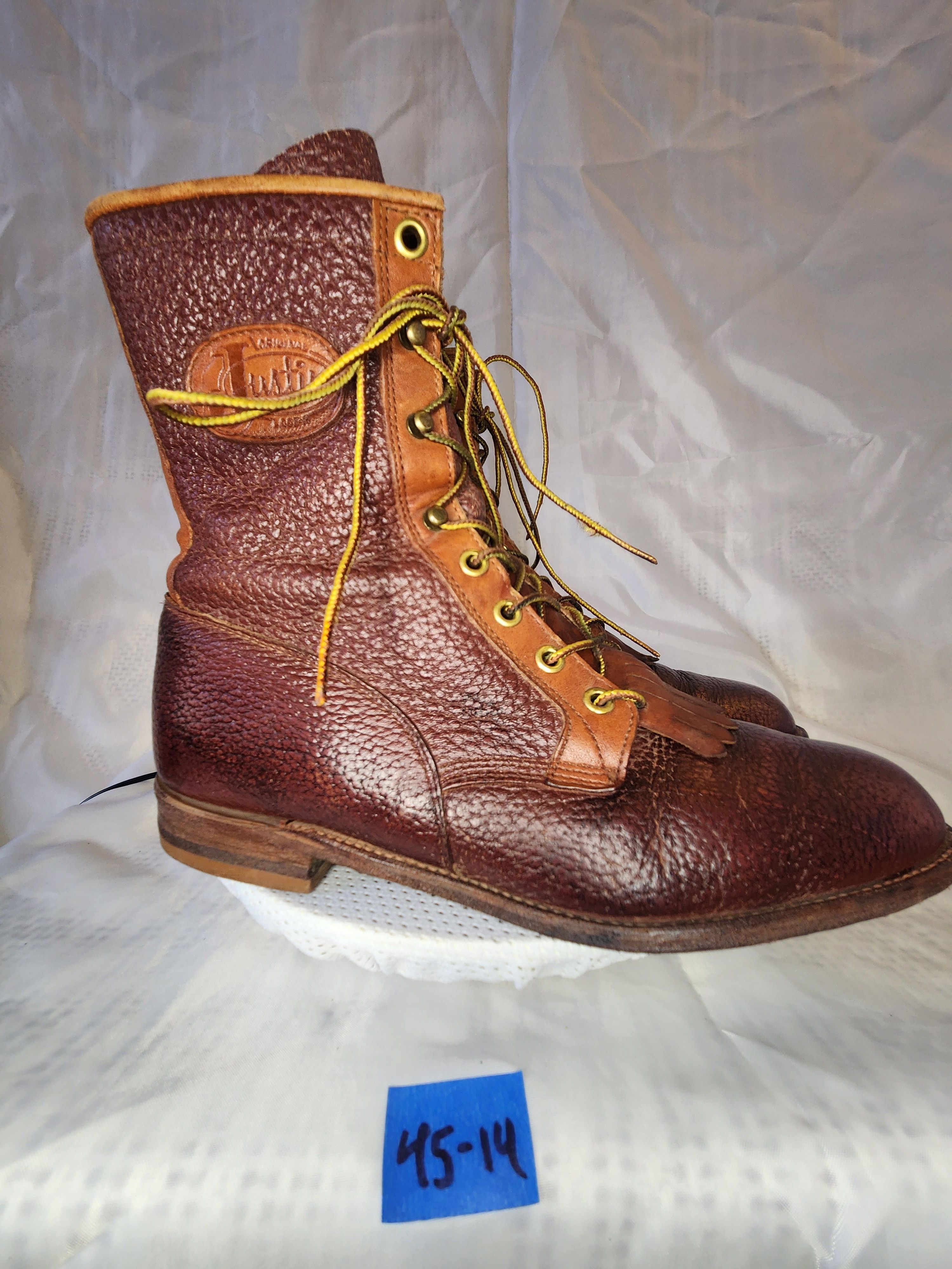 Justin Boots RARE LC539 PACKER LACES GRANNY Size US 8 / IT 38 - 2 Thumbnail