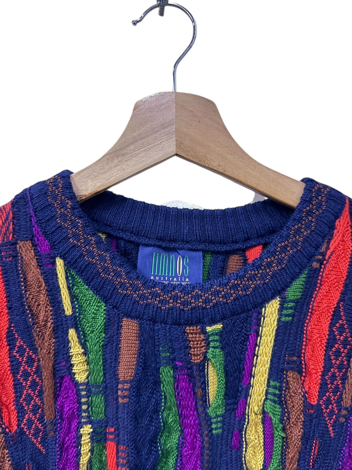 Vintage Vintage Coogi Style By Limnos 3D Cable Knit Wool Sweater Size US L / EU 52-54 / 3 - 17 Thumbnail