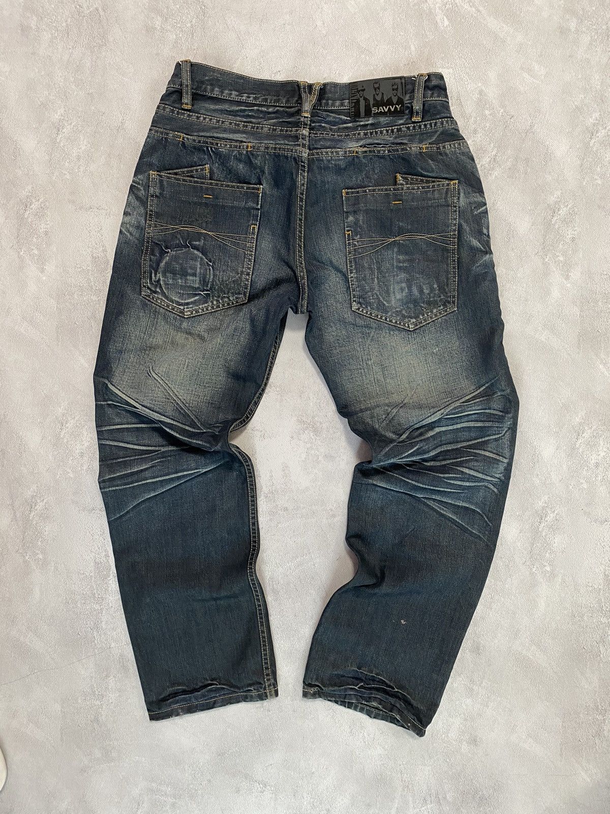 Japanese Brand 💎 Vintage Rare Jeans Savvy Rock Roll Revial Size US 31 - 5 Thumbnail