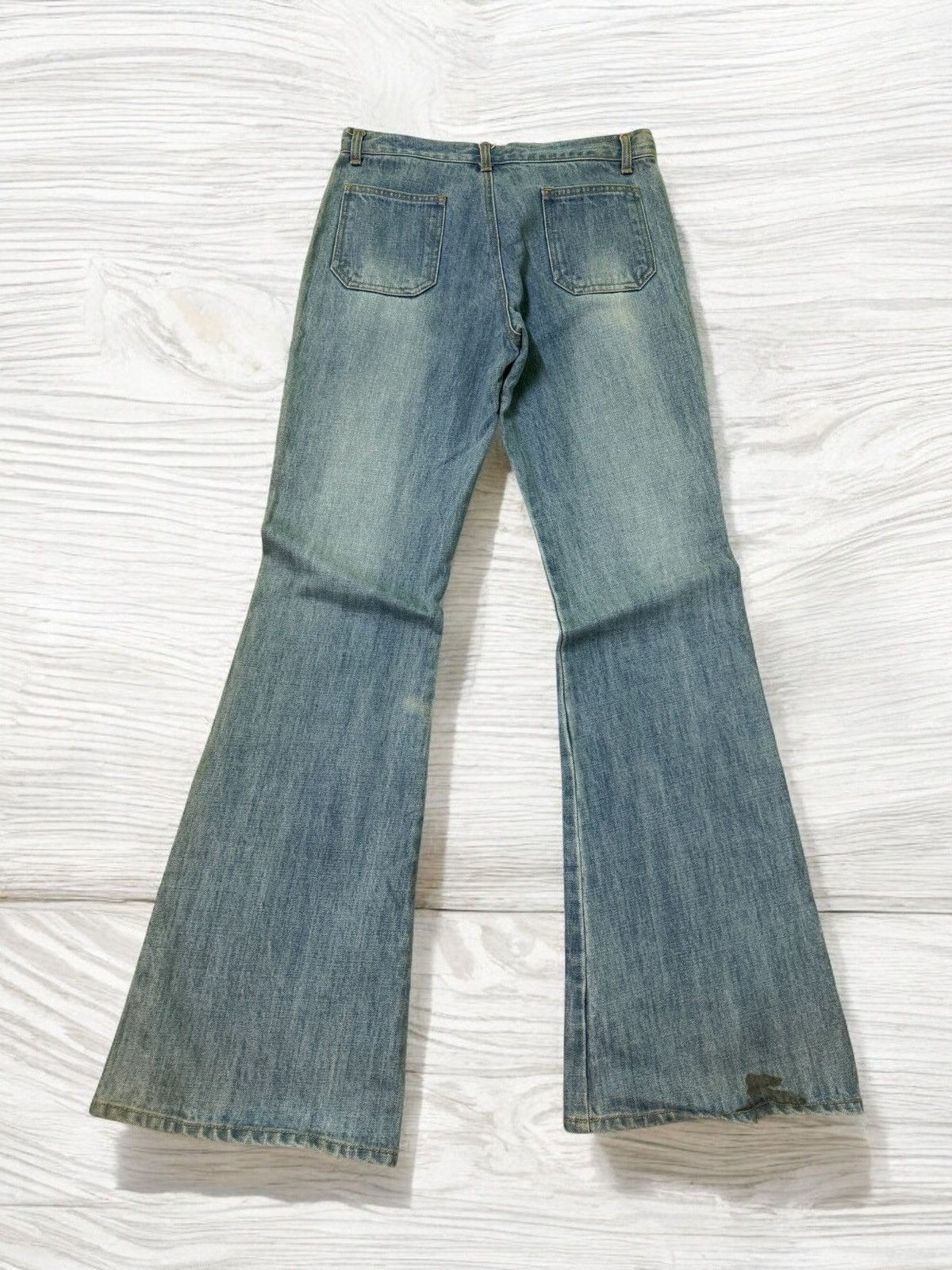 Japanese Brand Flare Vintage Daily Topics Studded Bell Bottom Denim Size US 28 / EU 44 - 2 Thumbnail