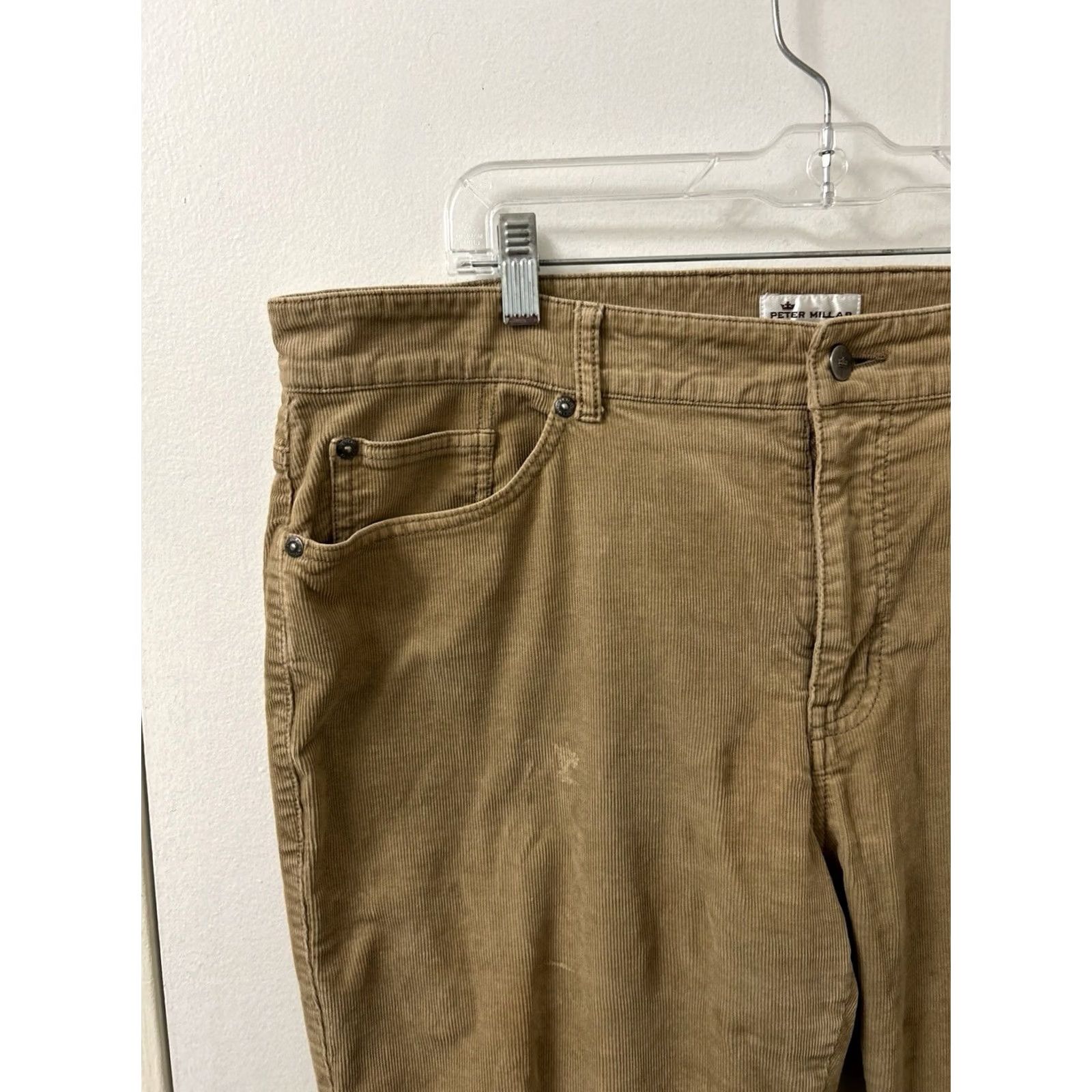 Peter Millar Peter Millar Corduroy Pants Mens 38x30 Brown Straight Leg Trousers Chino Casual Workwear Size US 38 / EU 54 - 5 Thumbnail