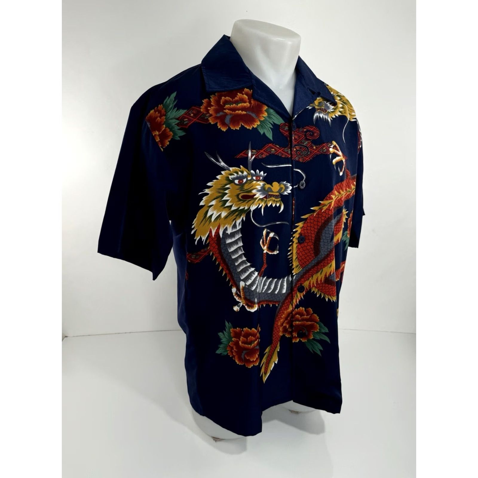 Vintage Dragonfly Dragonfly - Asian Dragons Mens M Shirt - EXCELLENT Shirt Mens M Blue 90s Event - A1 Size US M / EU 48-50 / 2 - 3 Thumbnail