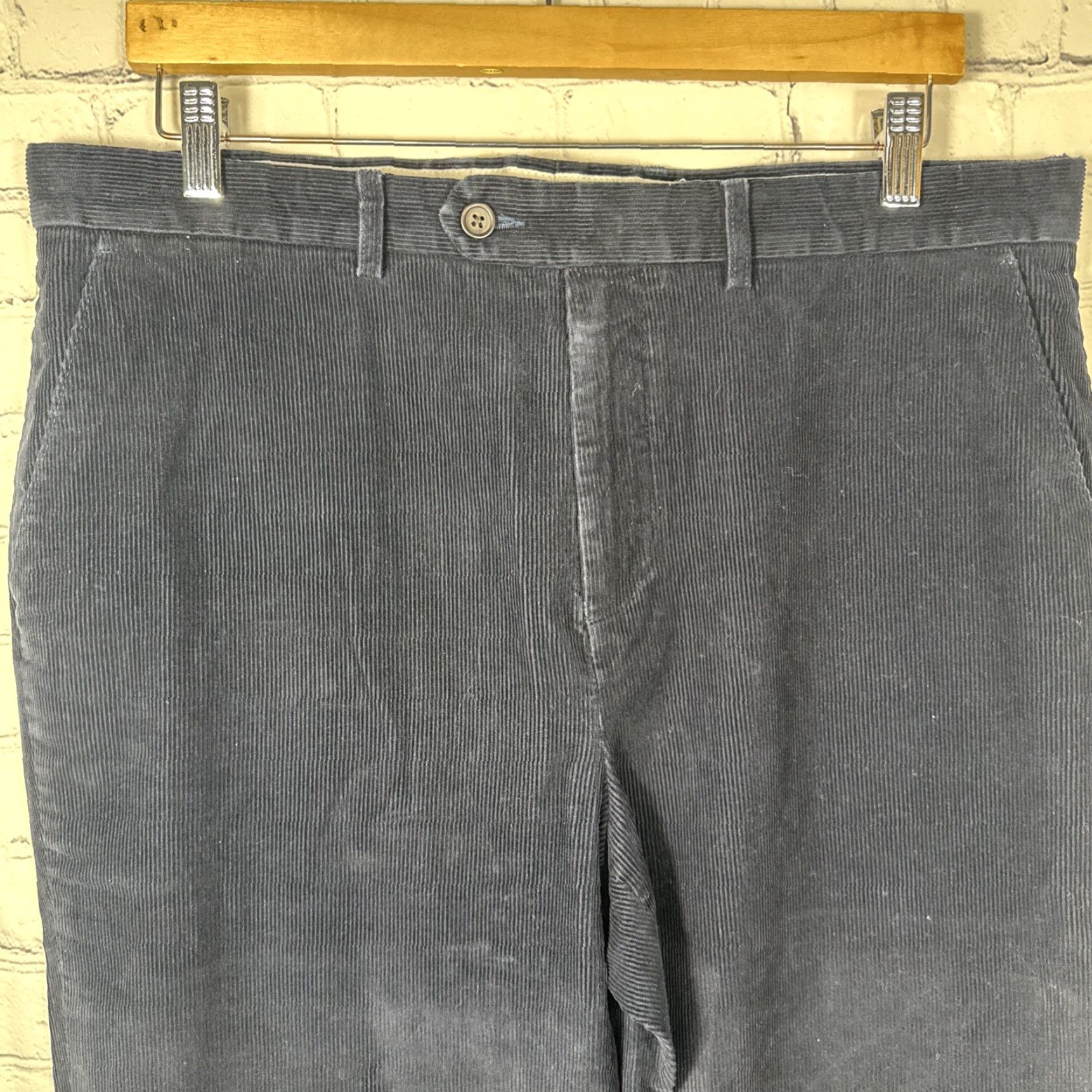 Ralph Lauren Lauren Ralph Lauren Corduroy Pants Mens 36x32 Navy Blue Cotton Flat Front Straight Leg Classic Fit Pants Size US 36 / EU 52 - 2 Thumbnail