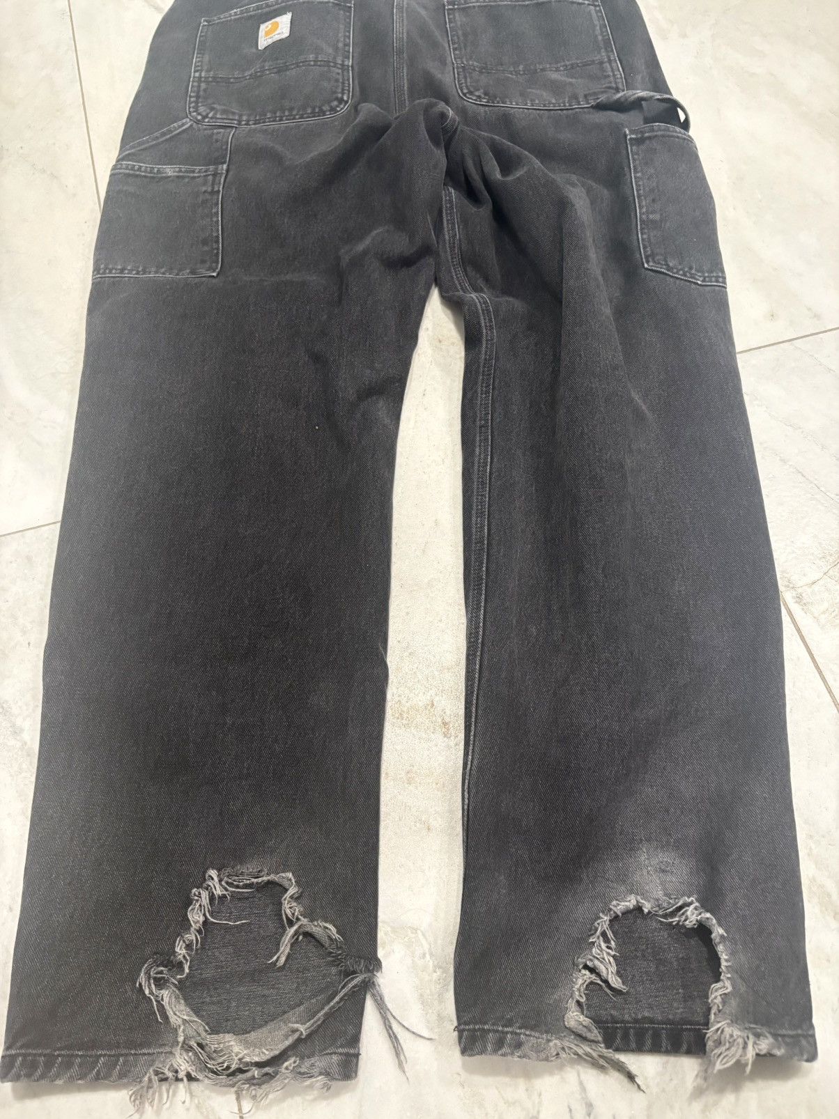 Carhartt Vintage Black Carhartt Double knees Faded Distressed Size US 36 / EU 52 - 3 Thumbnail