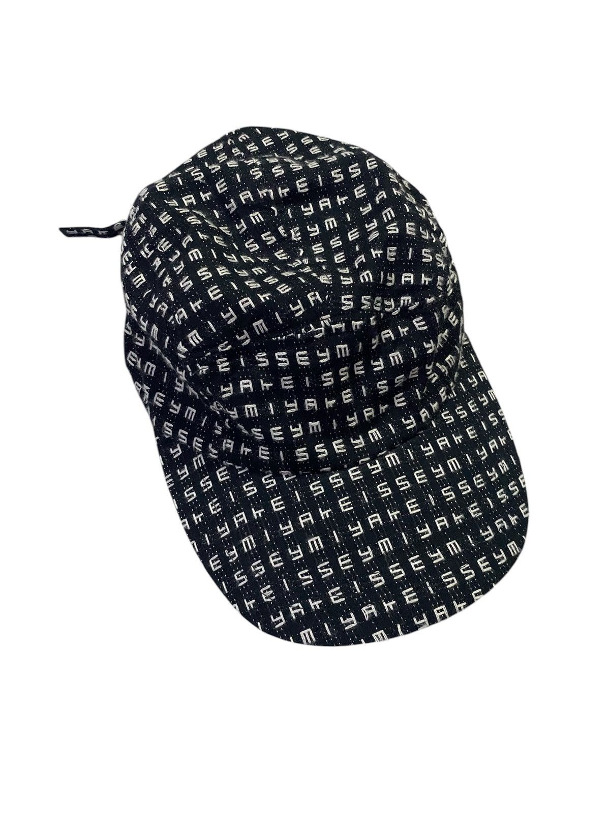 Issey Miyake Rare🔥2000s Issey Miyake Black Jacquard 5 Panel Hat Size ONE SIZE - 20 Thumbnail