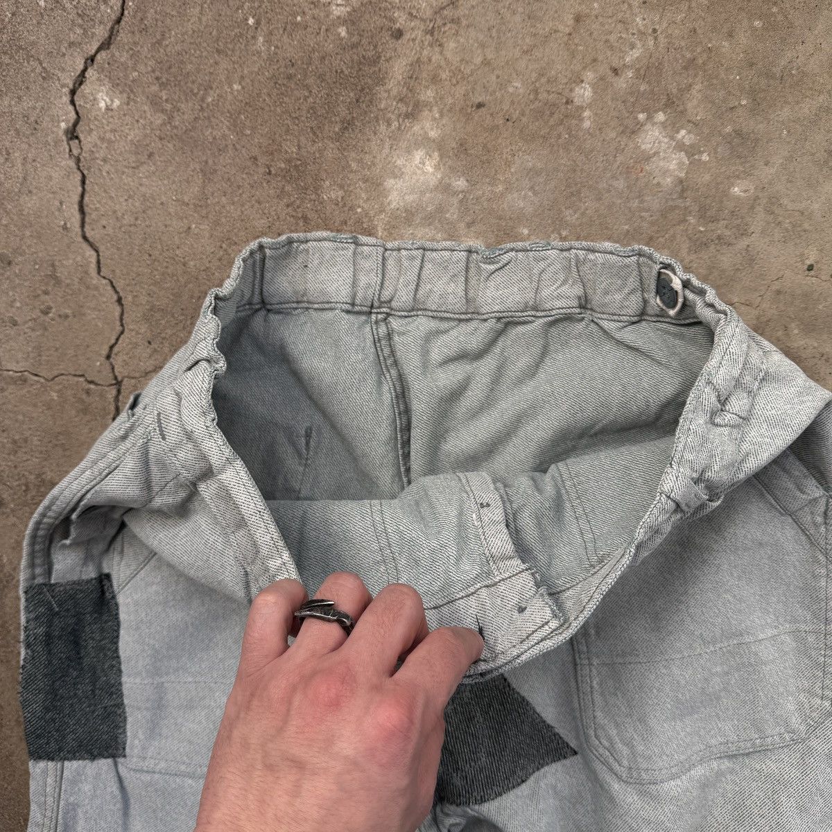 Le Laboureur French work chore vintage fatigue distressed patchwork pants Size US 32 / EU 48 - 6 Thumbnail