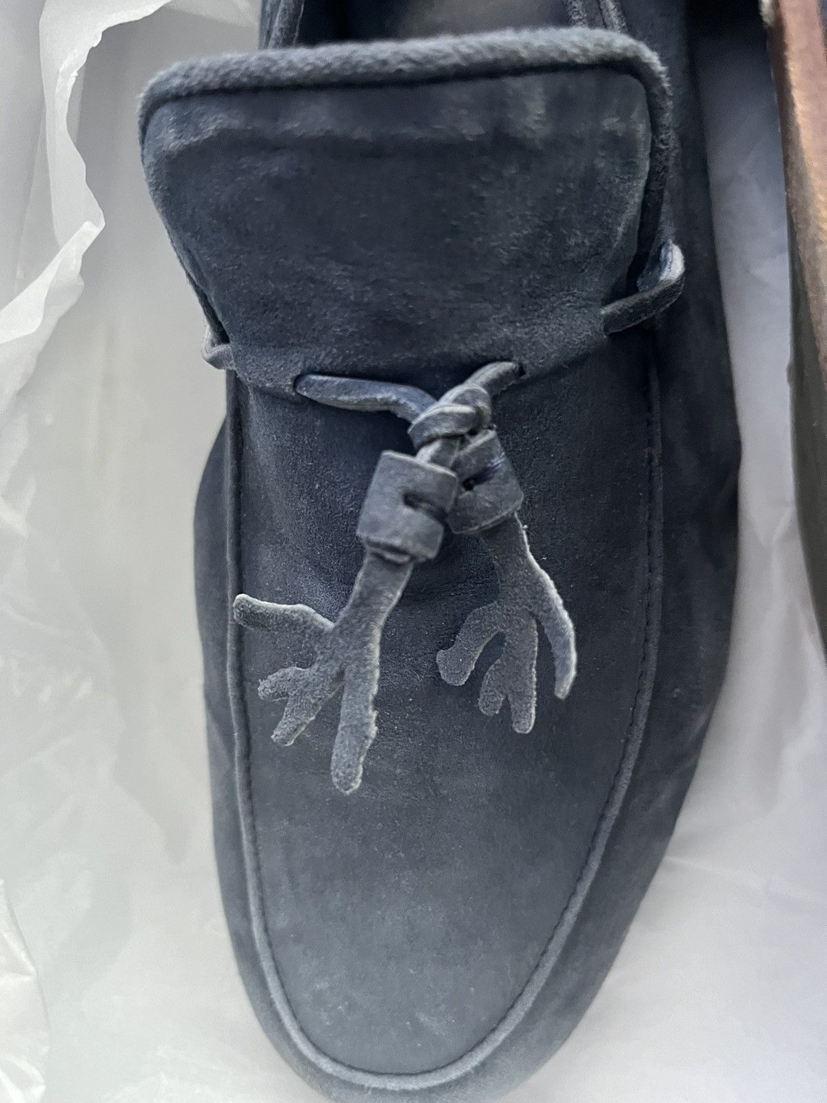 Isaia Napolii Loafers Blue Suede ISAIA NAPOLI Size US 8.5 / EU 41-42 - 6 Thumbnail