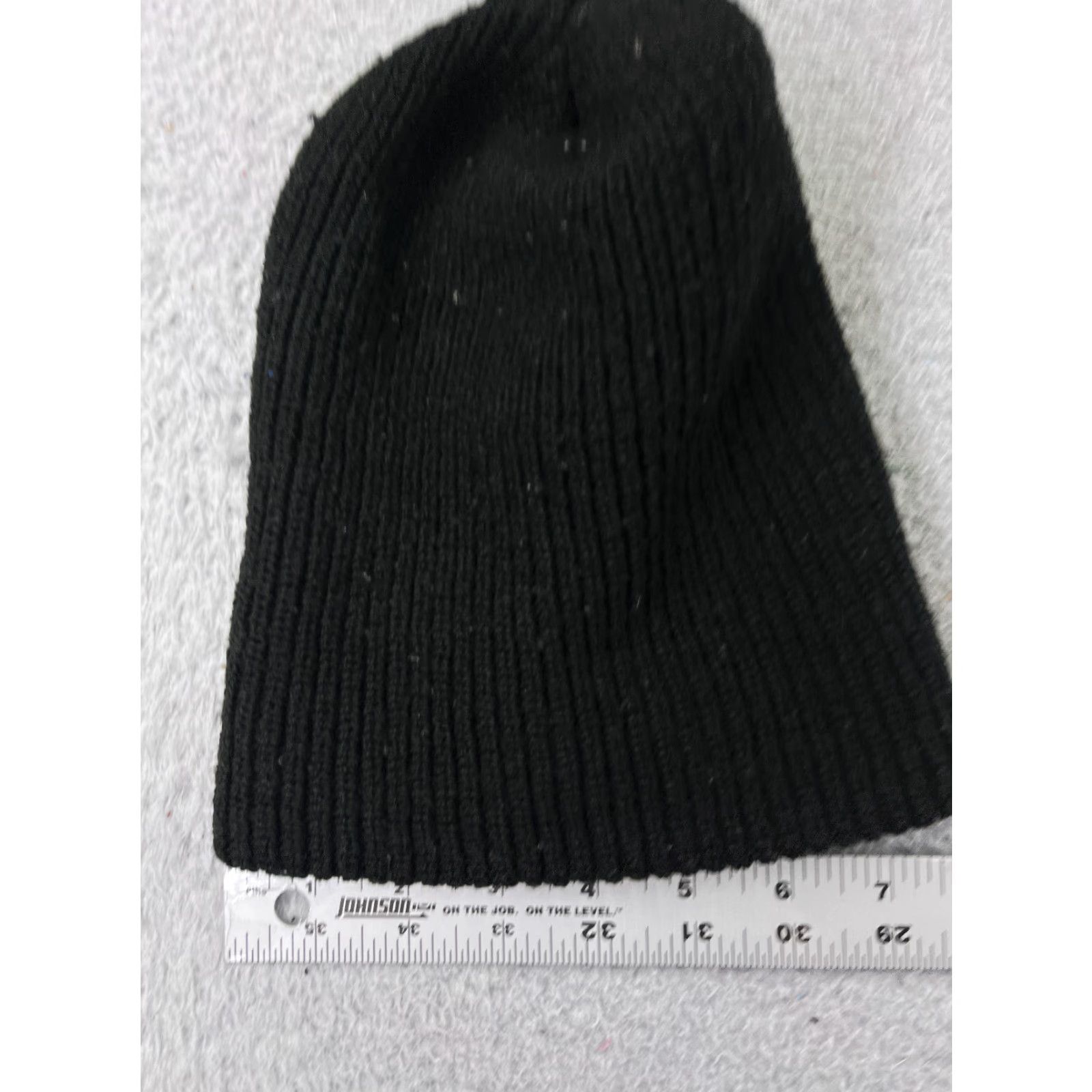 Vintage Black Knit Beanie Toque Adjustable One Size Unisex Outdoor Ski Hat Size ONE SIZE - 3 Thumbnail