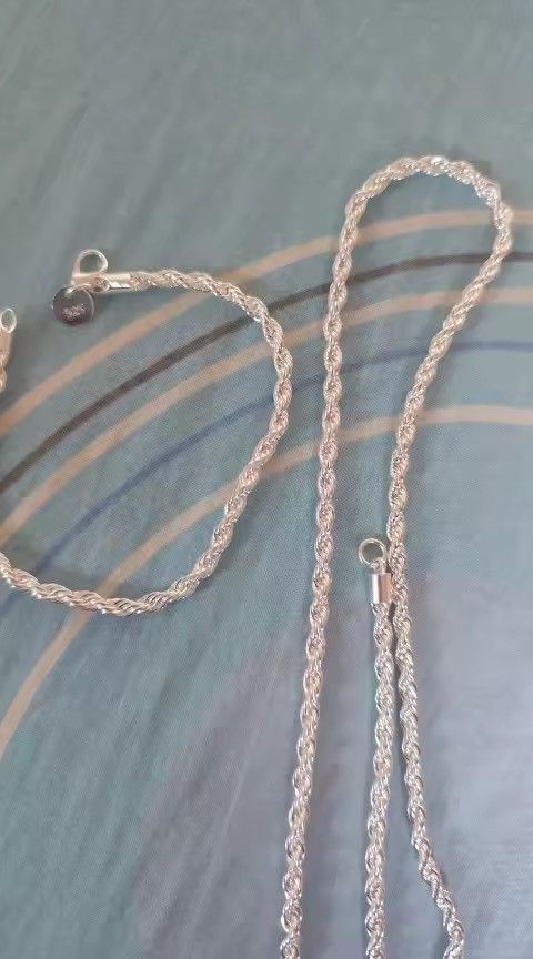 Other ROPE Chain Set - Necklace & Bracelet - High Polish (60/20cm) Size ONE SIZE - 6 Thumbnail